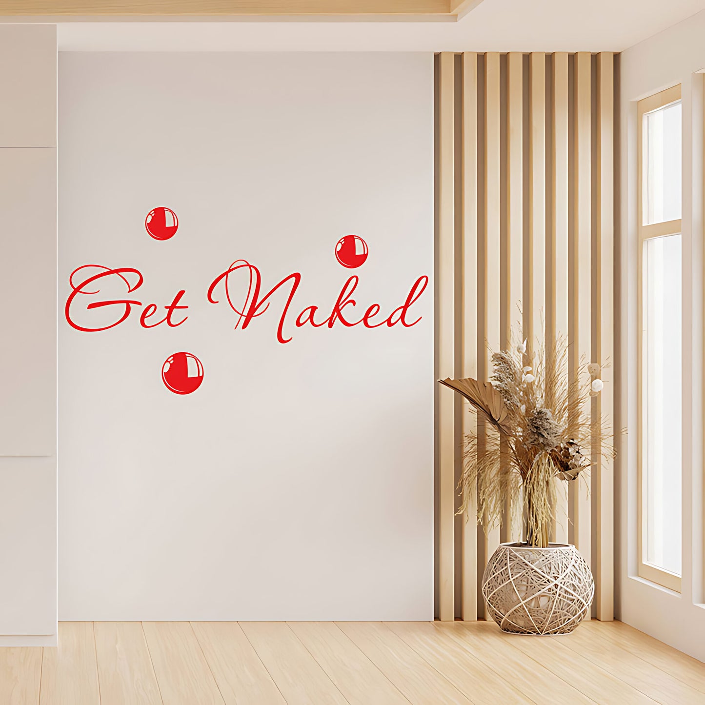 Get Naked Bathroom Wall Sticker Vinyl Art Decal Bubble Quote