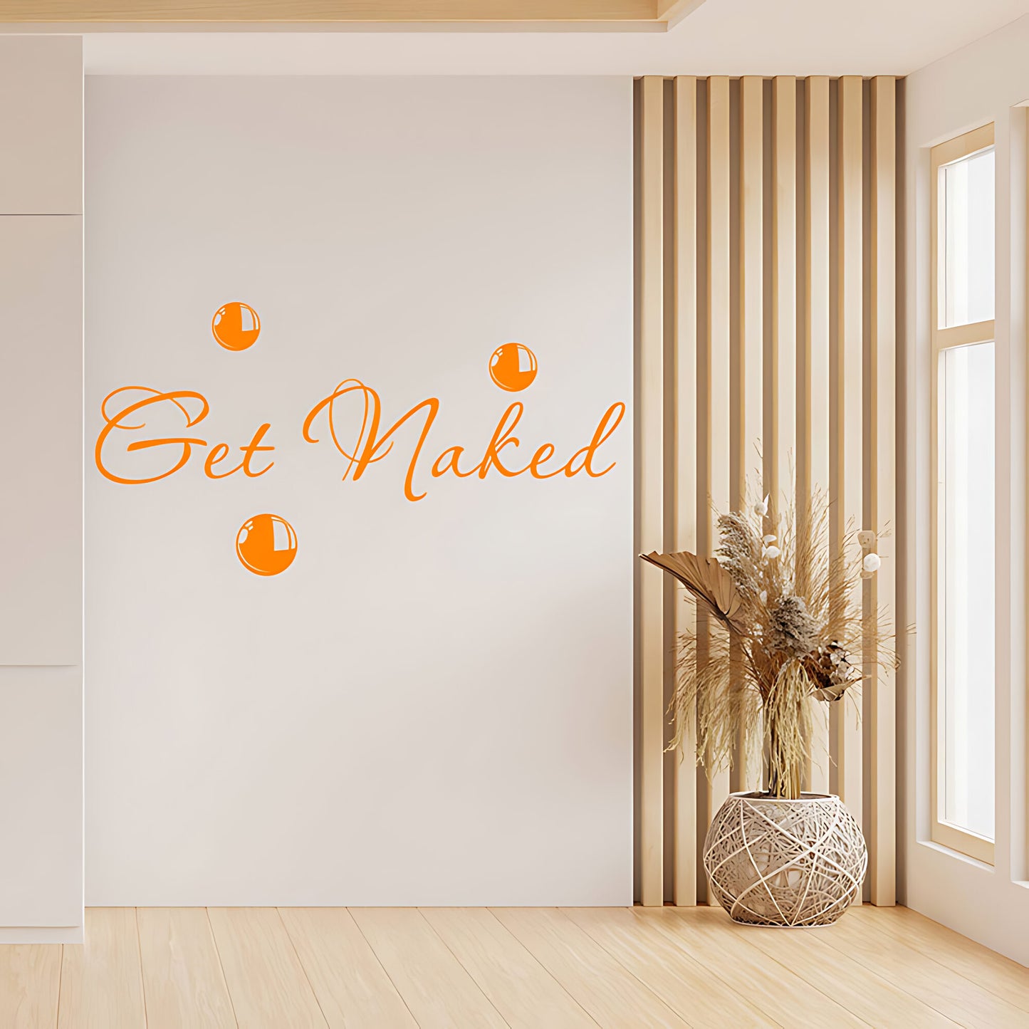 Get Naked Bathroom Wall Sticker Vinyl Art Decal Bubble Quote