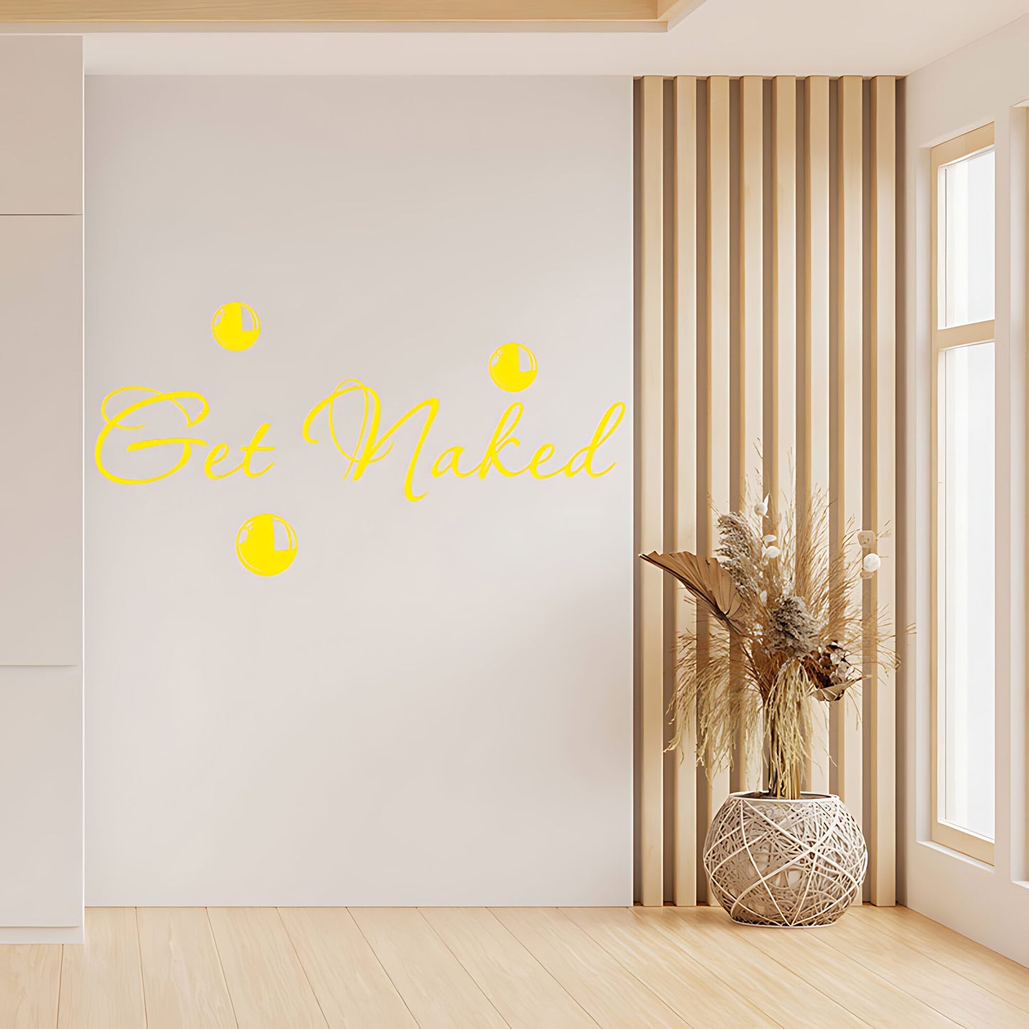 Get Naked Bathroom Wall Sticker Vinyl Art Decal Bubble Quote