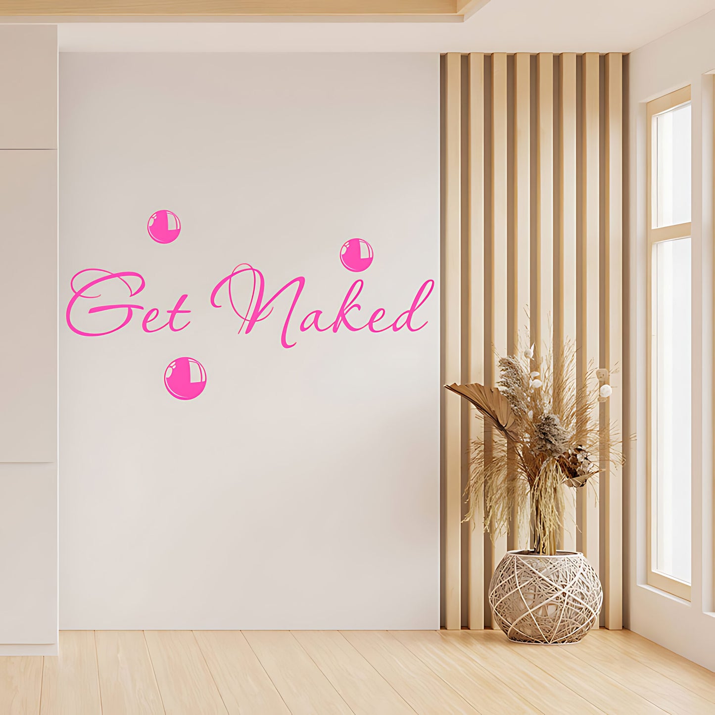 Get Naked Bathroom Wall Sticker Vinyl Art Decal Bubble Quote