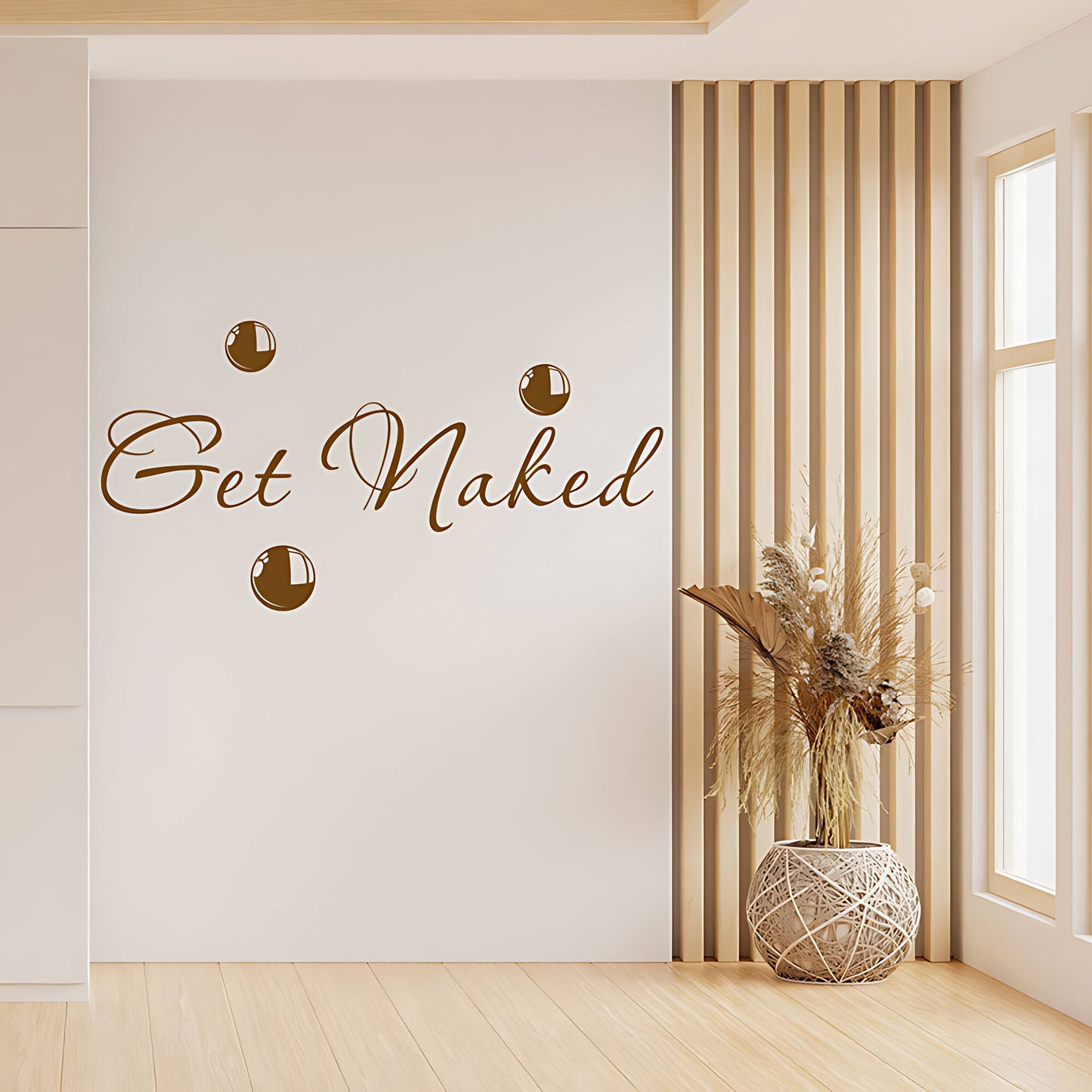 Get Naked Bathroom Wall Sticker Vinyl Art Decal Bubble Quote