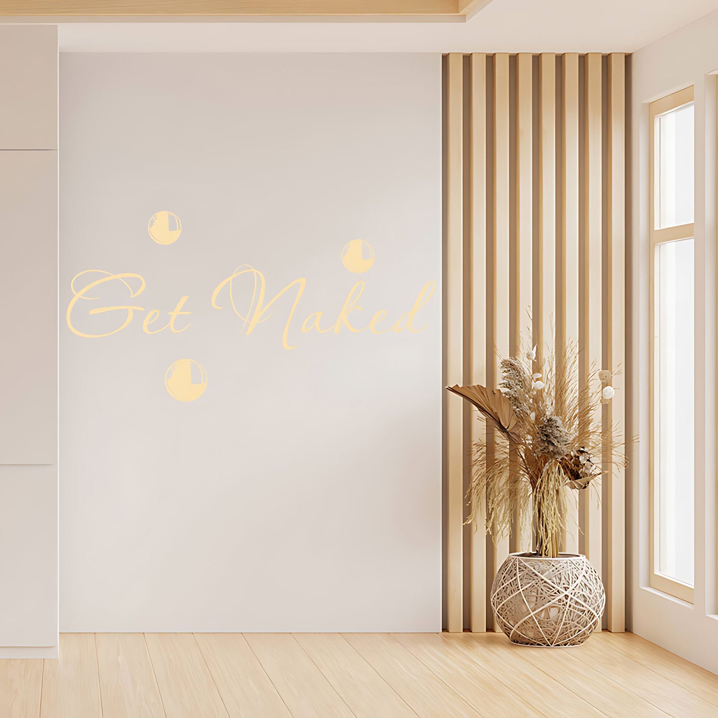 Get Naked Bathroom Wall Sticker Vinyl Art Decal Bubble Quote
