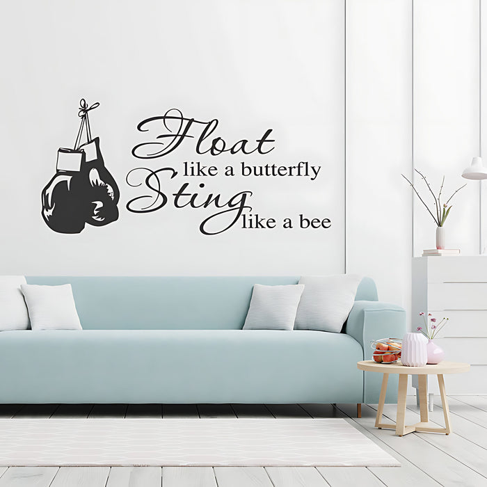 Float Like a Butterfly Wall Sticker - Boxing Decal