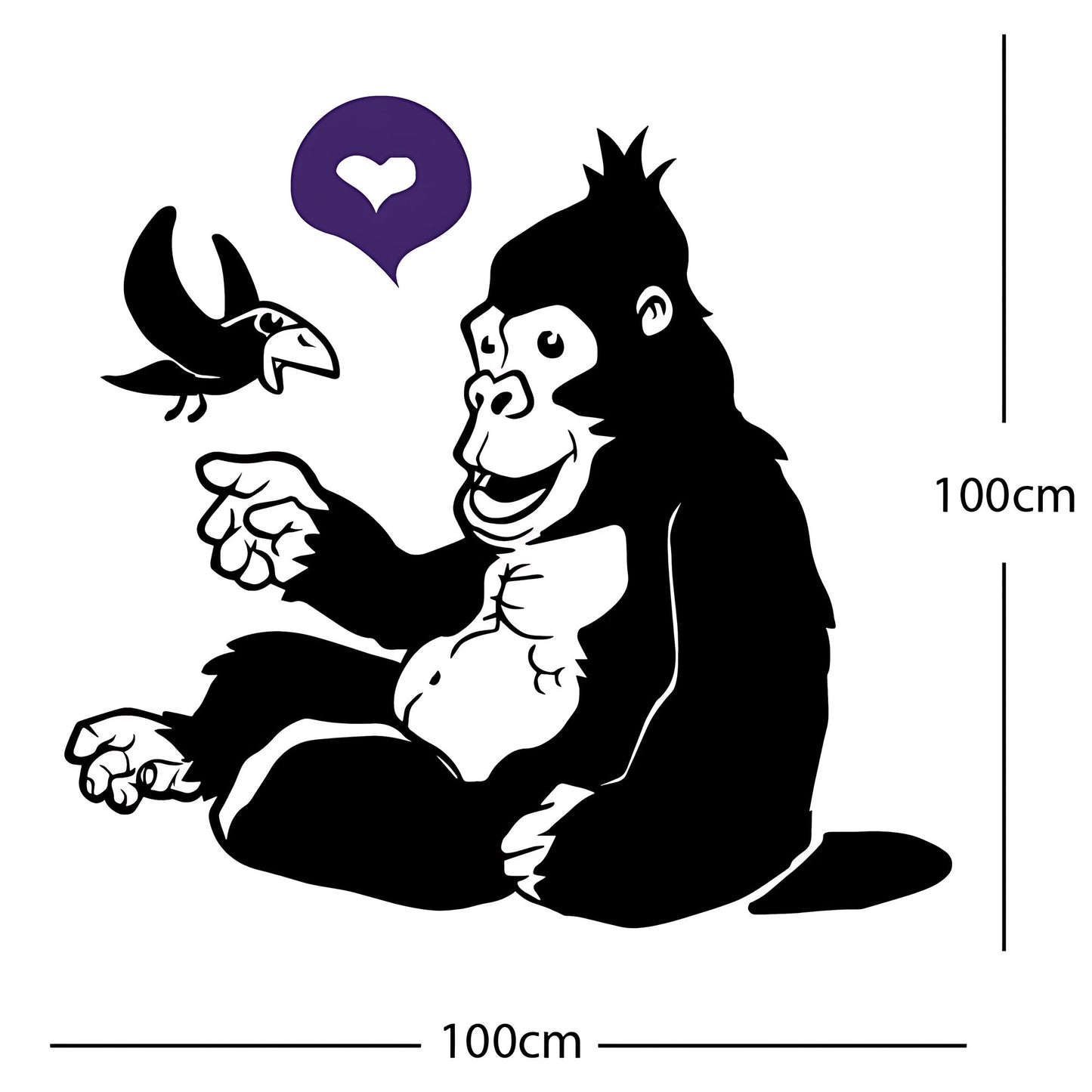 Gorilla with bird