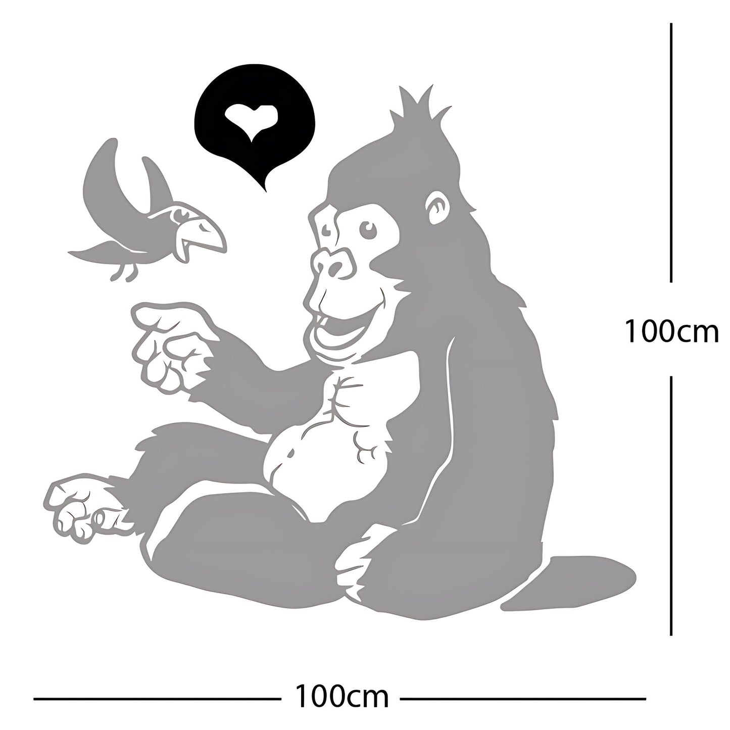 Gorilla with bird