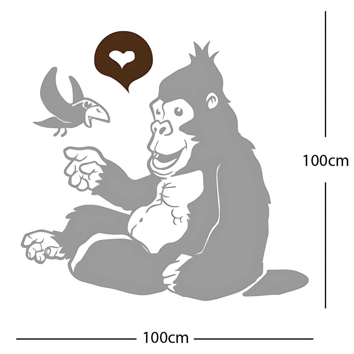 Gorilla with bird