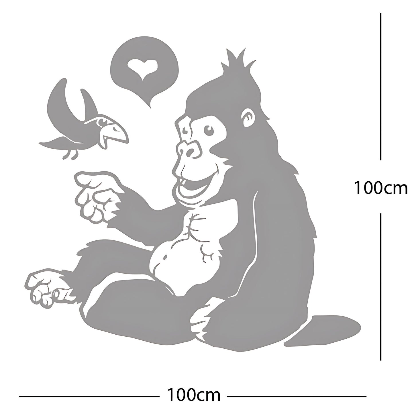 Gorilla with bird