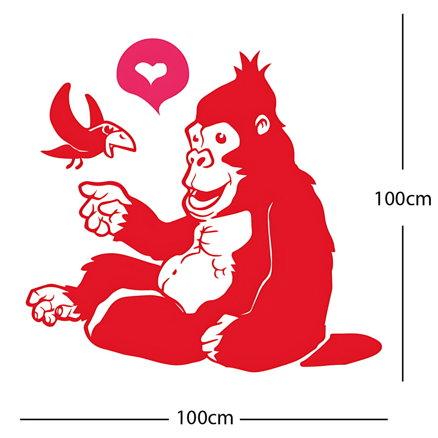 Gorilla with bird