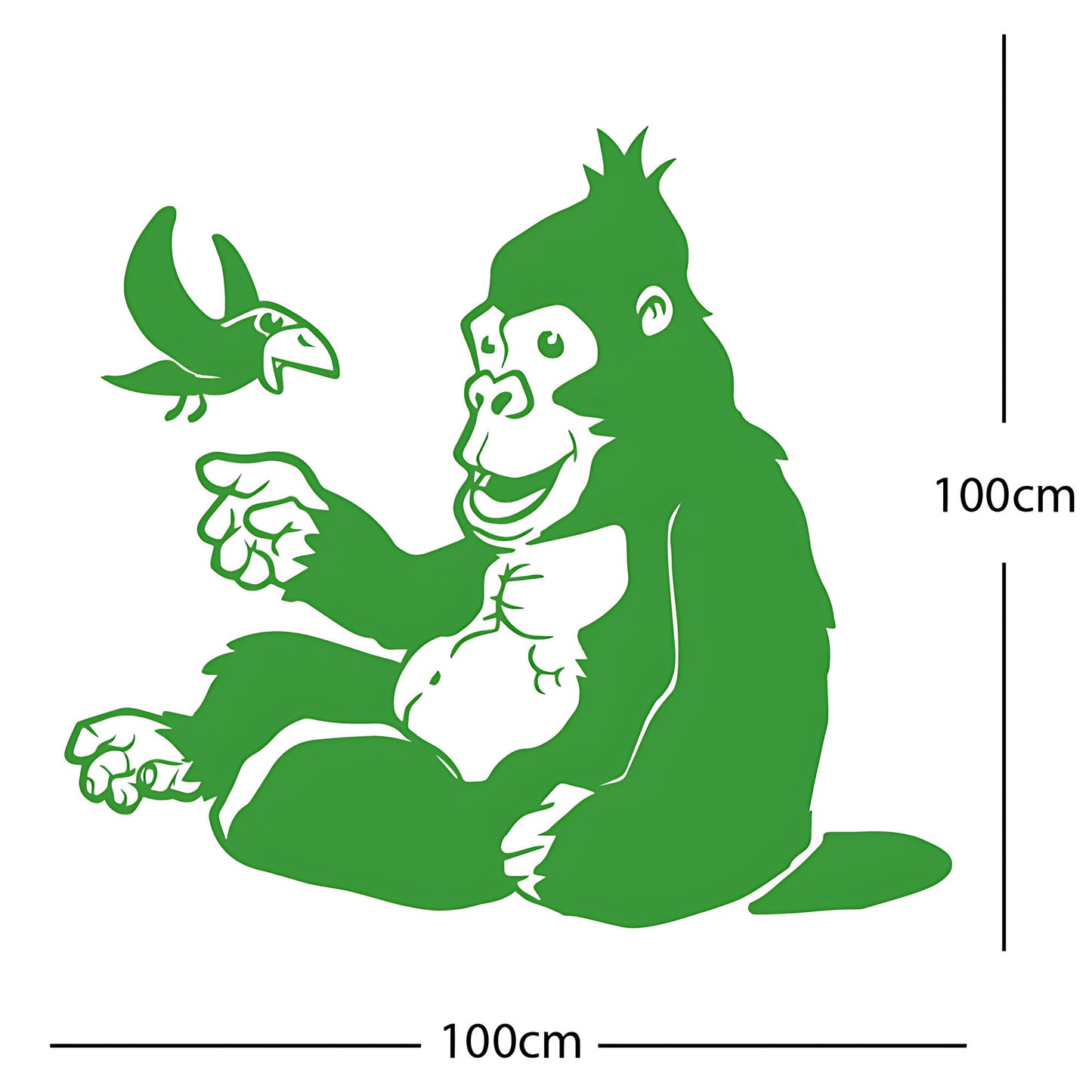 Gorilla with bird
