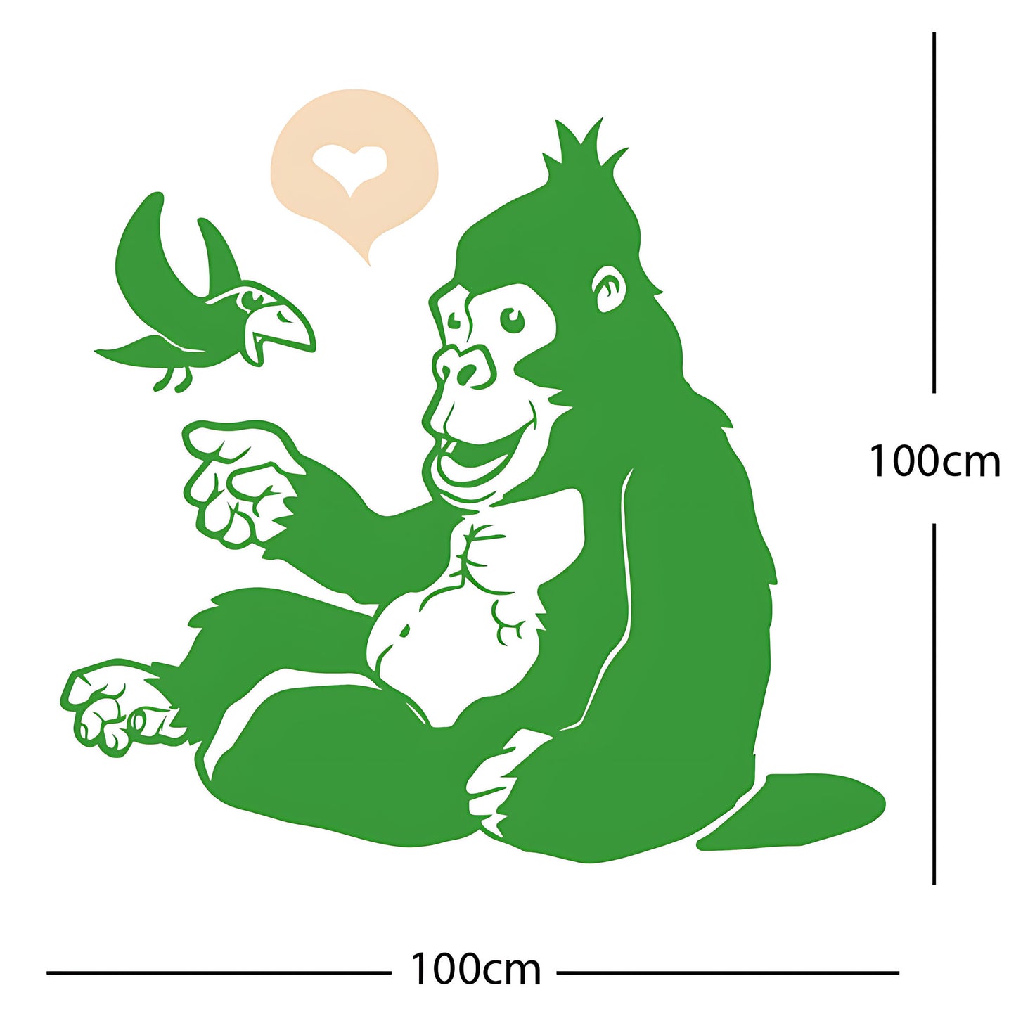Gorilla with bird