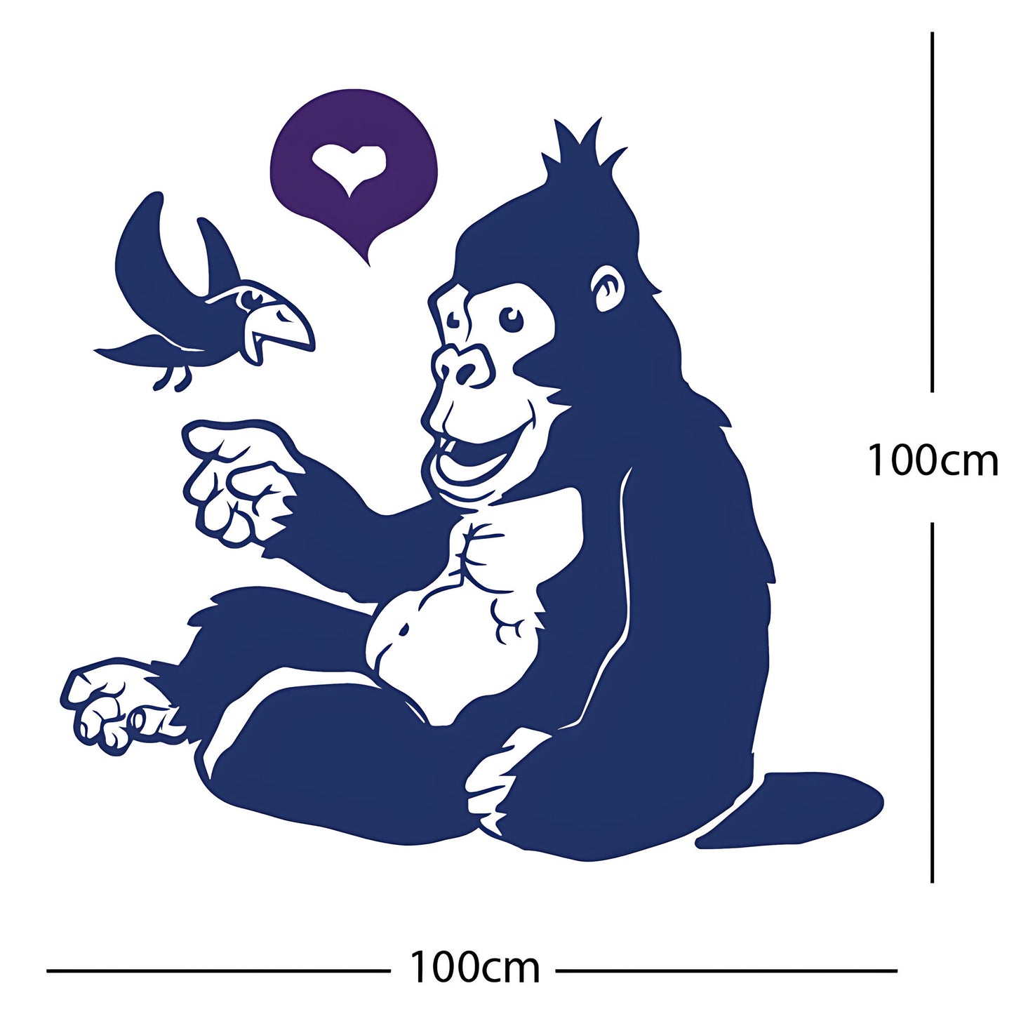 Gorilla with bird