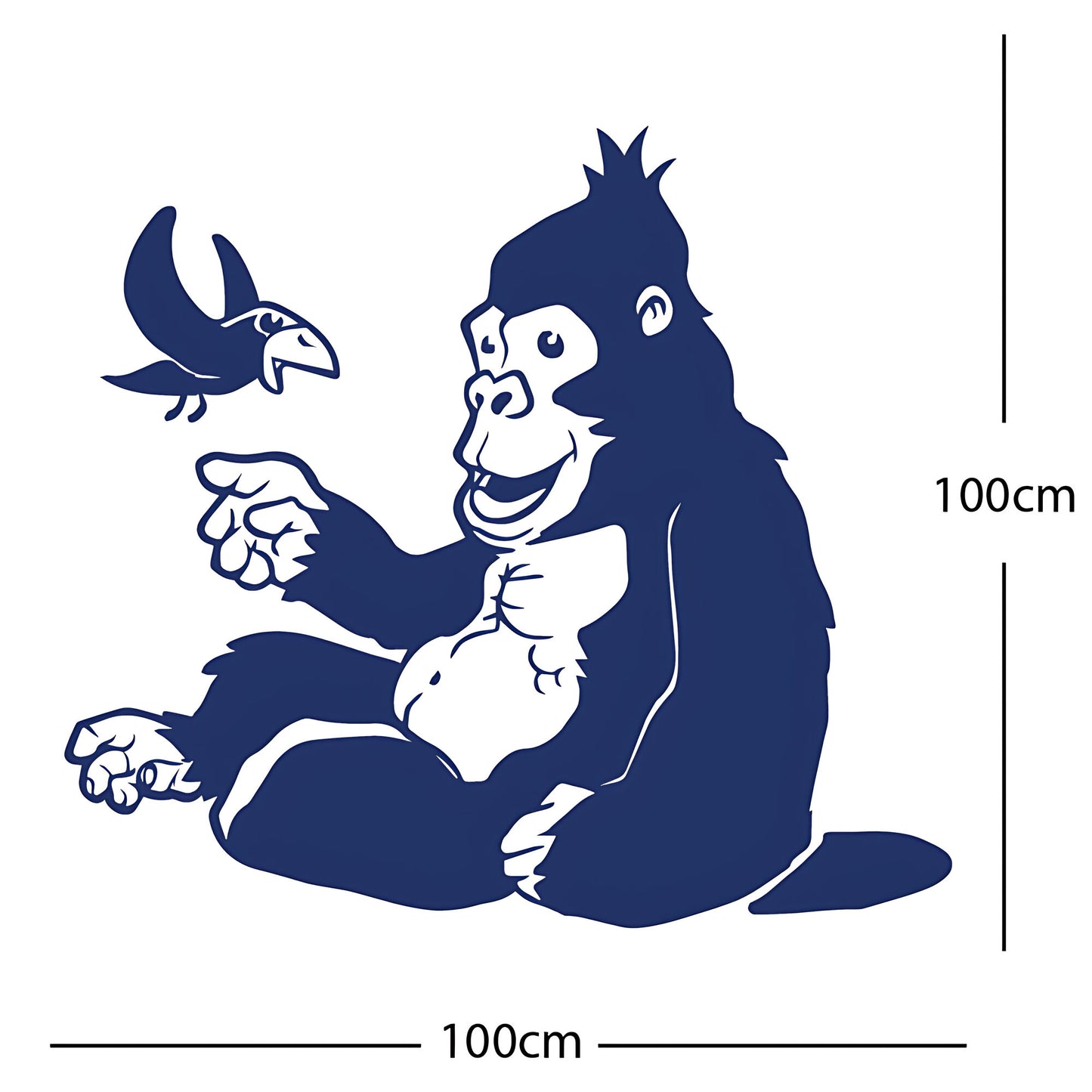 Gorilla with bird