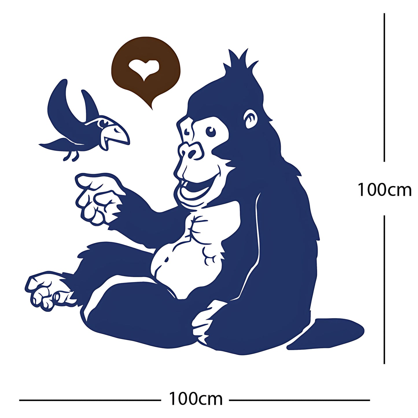 Gorilla with bird