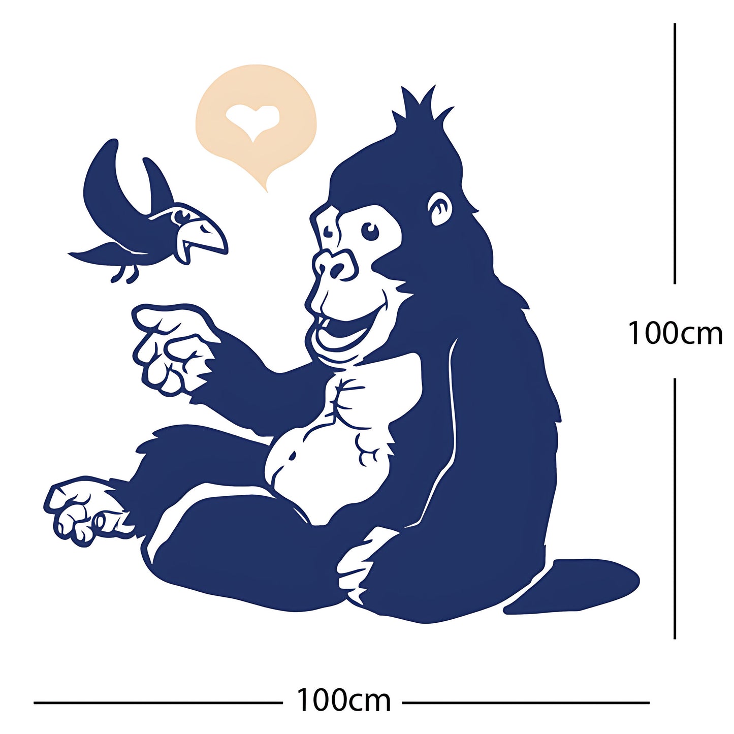 Gorilla with bird
