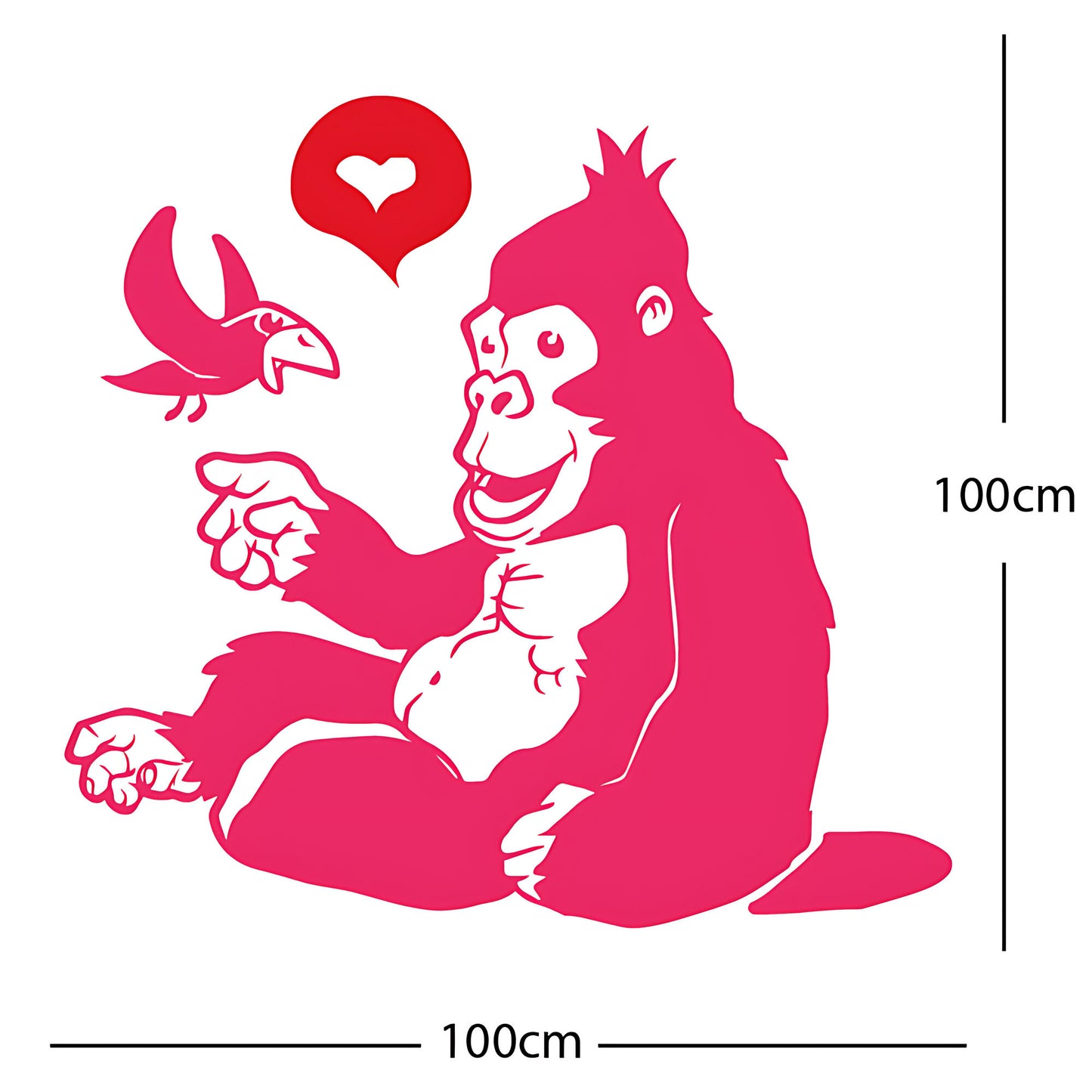 Gorilla with bird