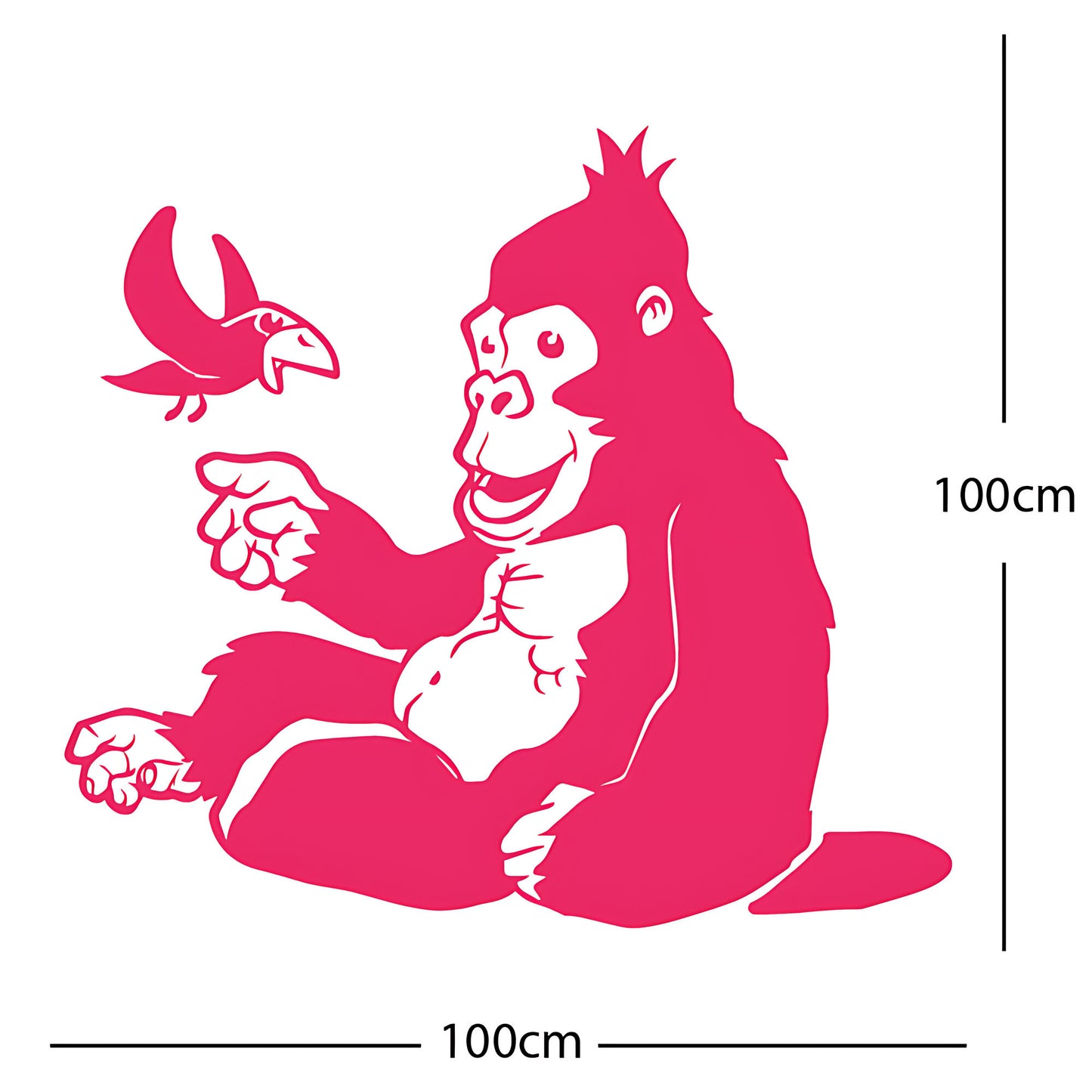 Gorilla with bird