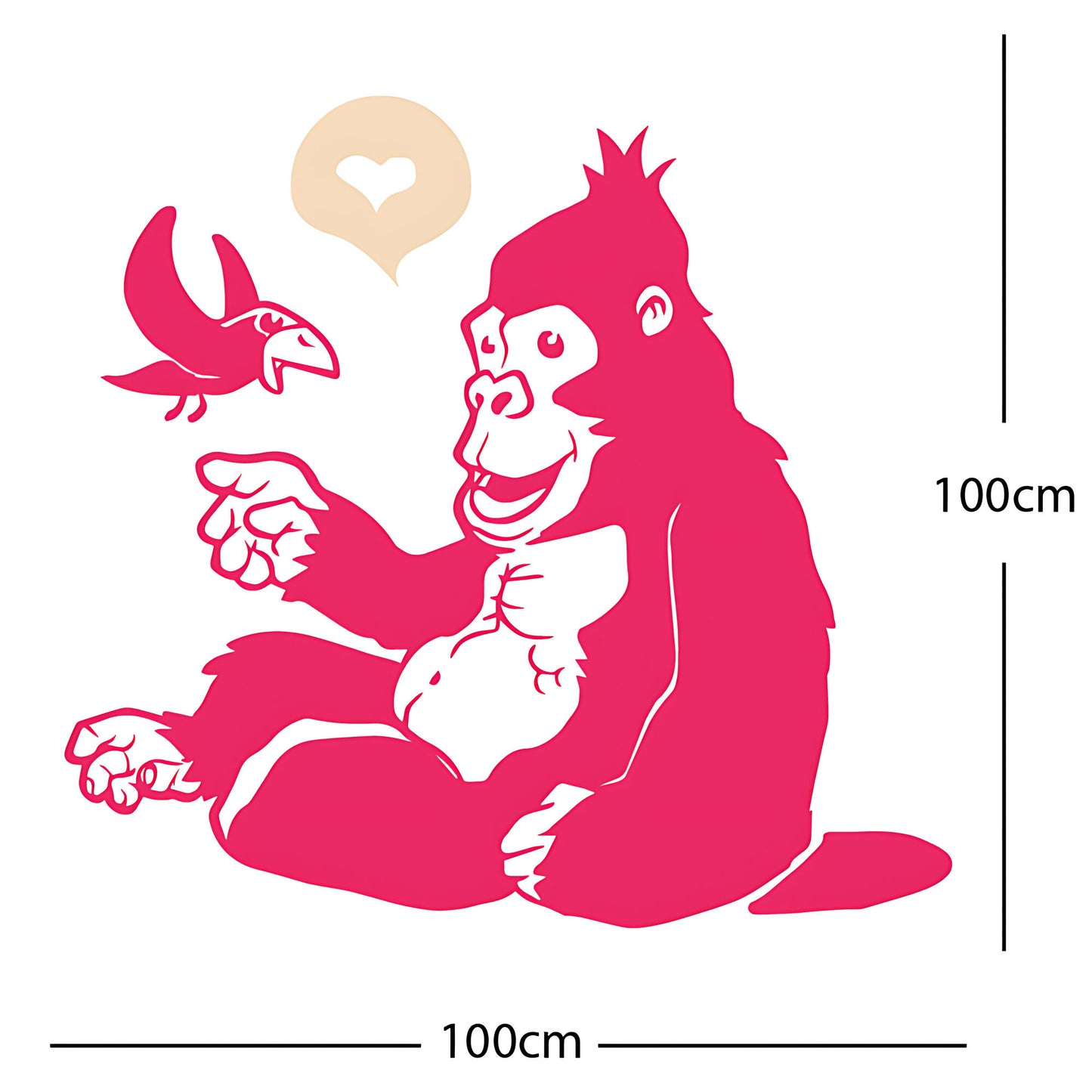 Gorilla with bird