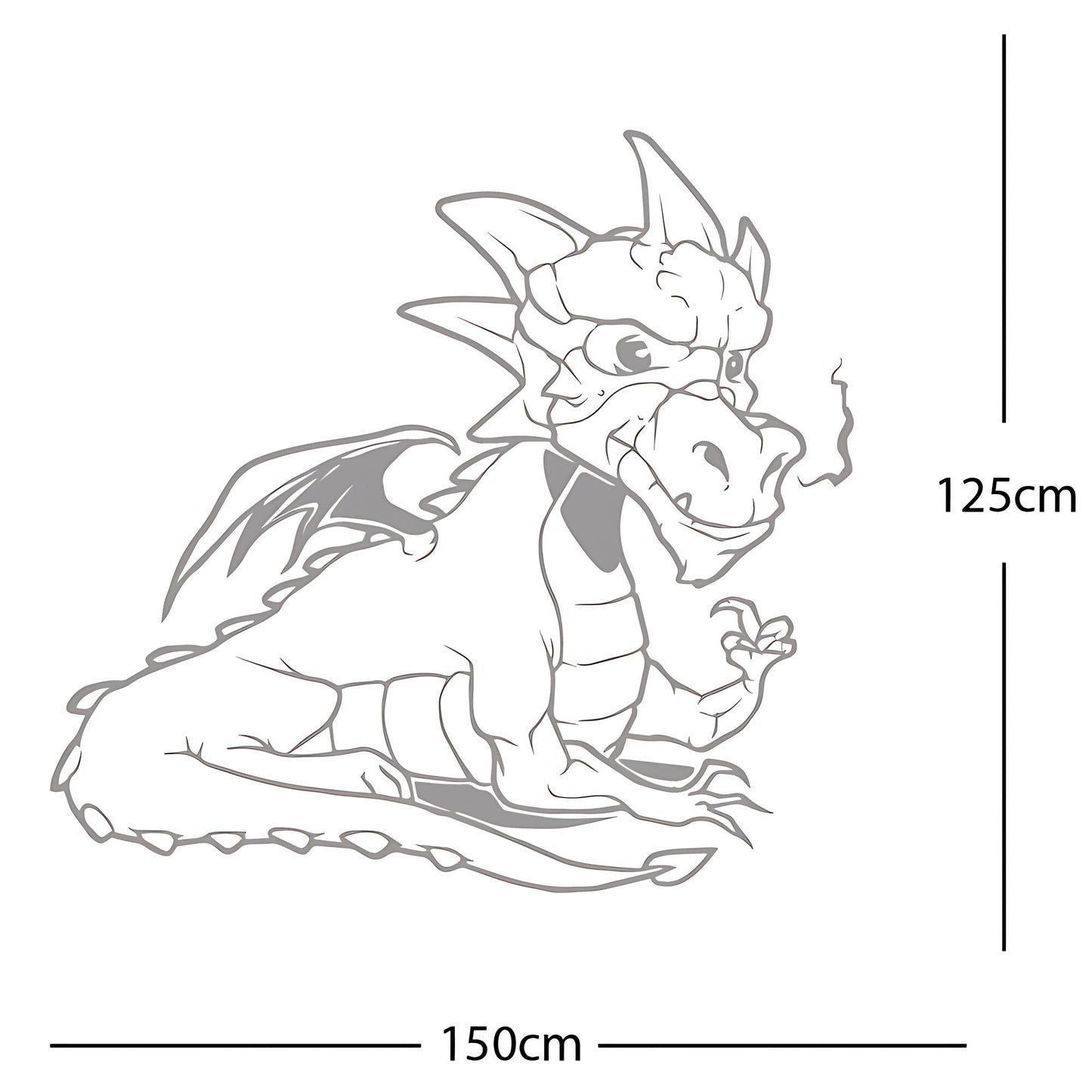 Large Dragon Wall Sticker – Kids Bedroom Fantasy Vinyl Decal