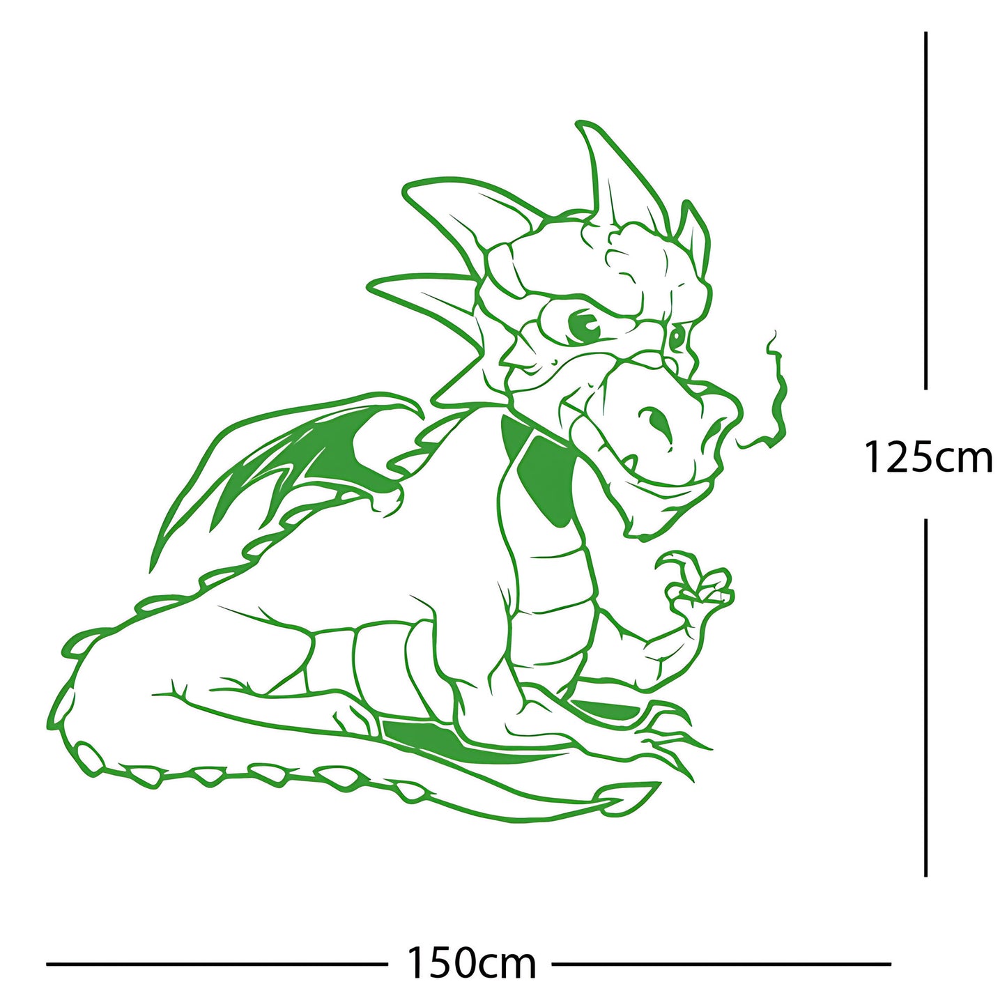 Large Dragon Wall Sticker – Kids Bedroom Fantasy Vinyl Decal