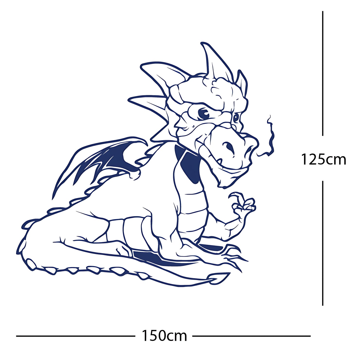 Large Dragon Wall Sticker – Kids Bedroom Fantasy Vinyl Decal