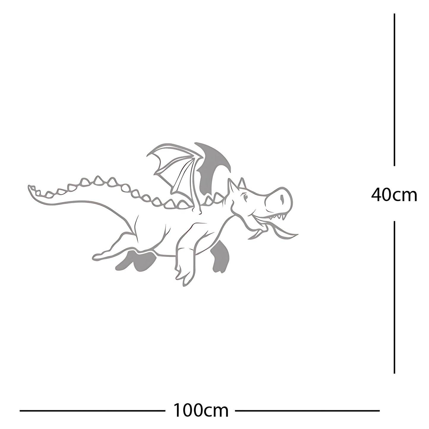 Dragon with Flames Wall Sticker – Fantasy Kids Bedroom Decal