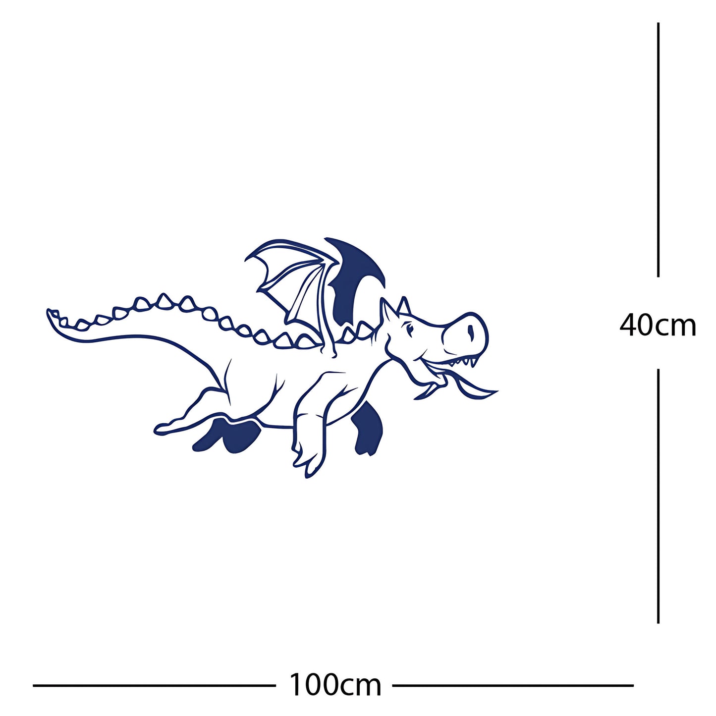 Dragon with Flames Wall Sticker – Fantasy Kids Bedroom Decal