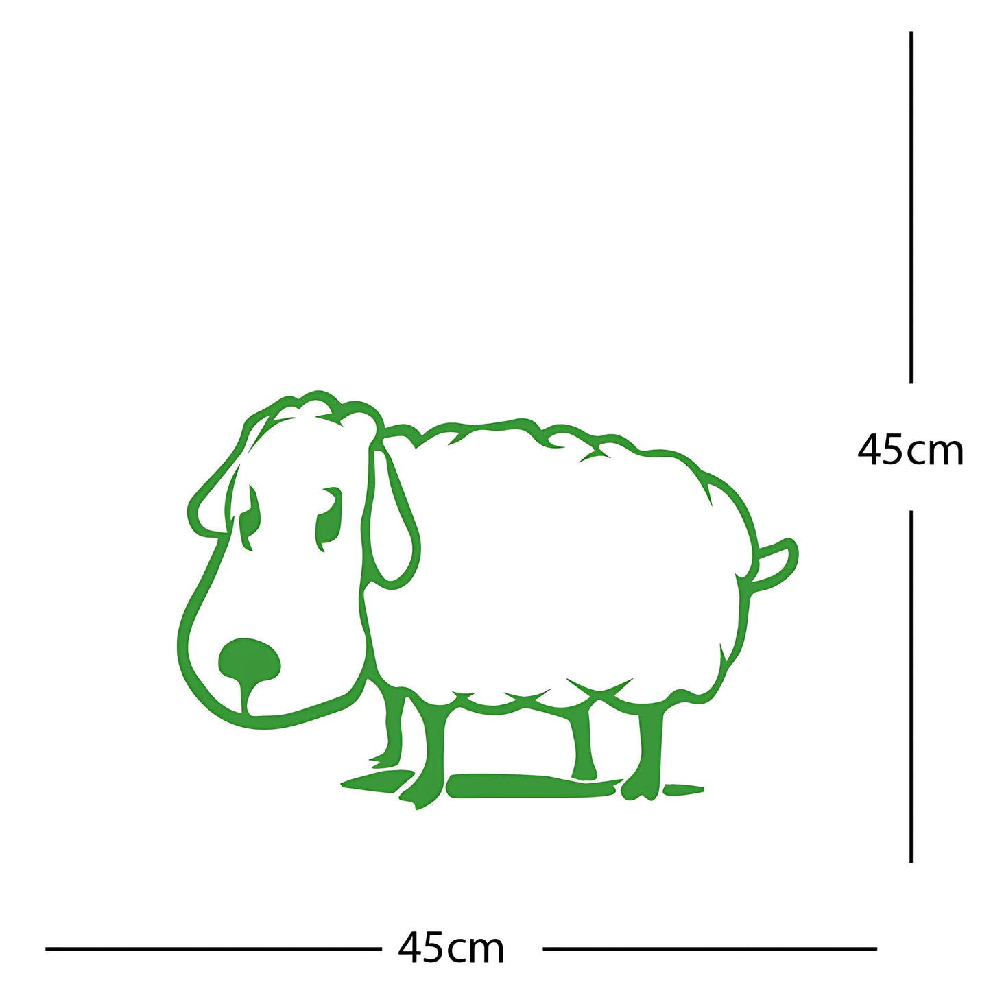 Sheep Wall Sticker – Cute Cartoon Farm Animal with Heart Speech Bubble Decal
