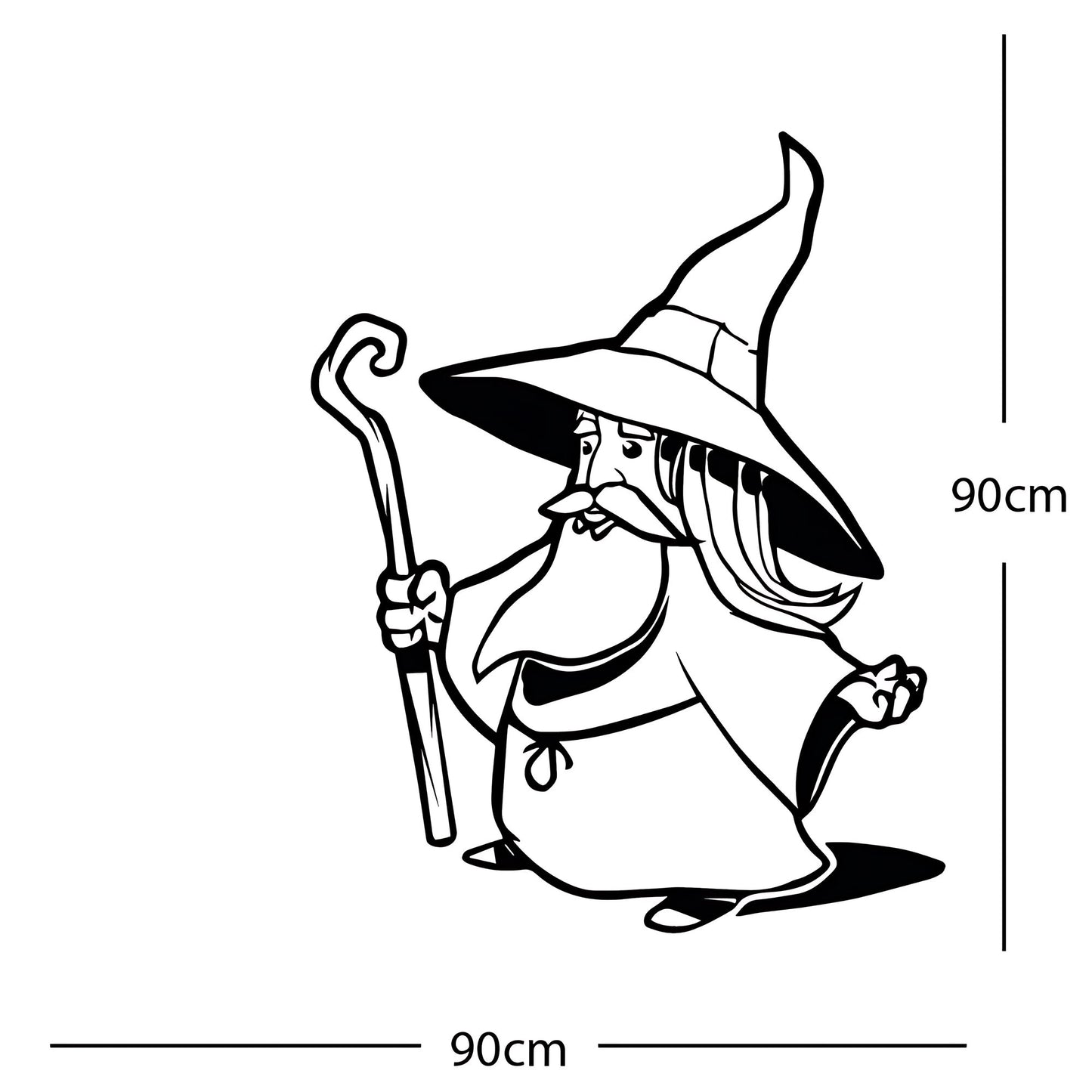 Merlin Wizard Wall Sticker – Fantasy Kids Bedroom Vinyl Decal