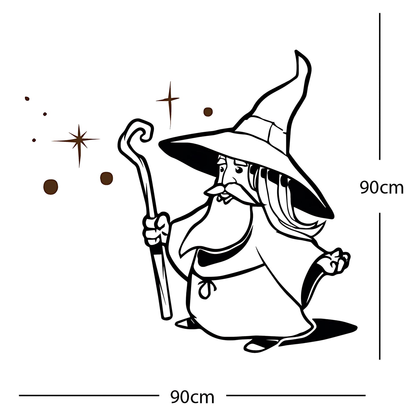 Merlin Wizard Wall Sticker – Fantasy Kids Bedroom Vinyl Decal