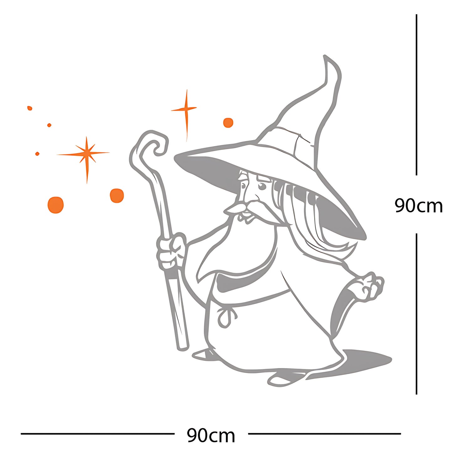 Merlin Wizard Wall Sticker – Fantasy Kids Bedroom Vinyl Decal