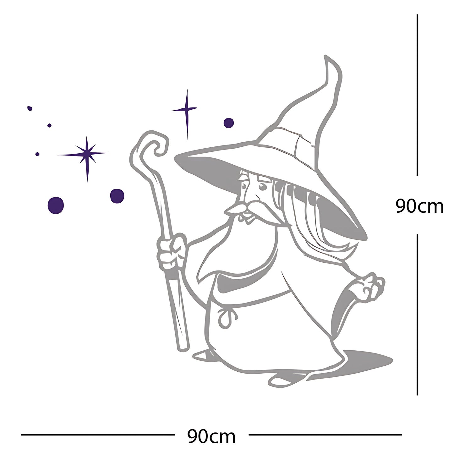 Merlin Wizard Wall Sticker – Fantasy Kids Bedroom Vinyl Decal
