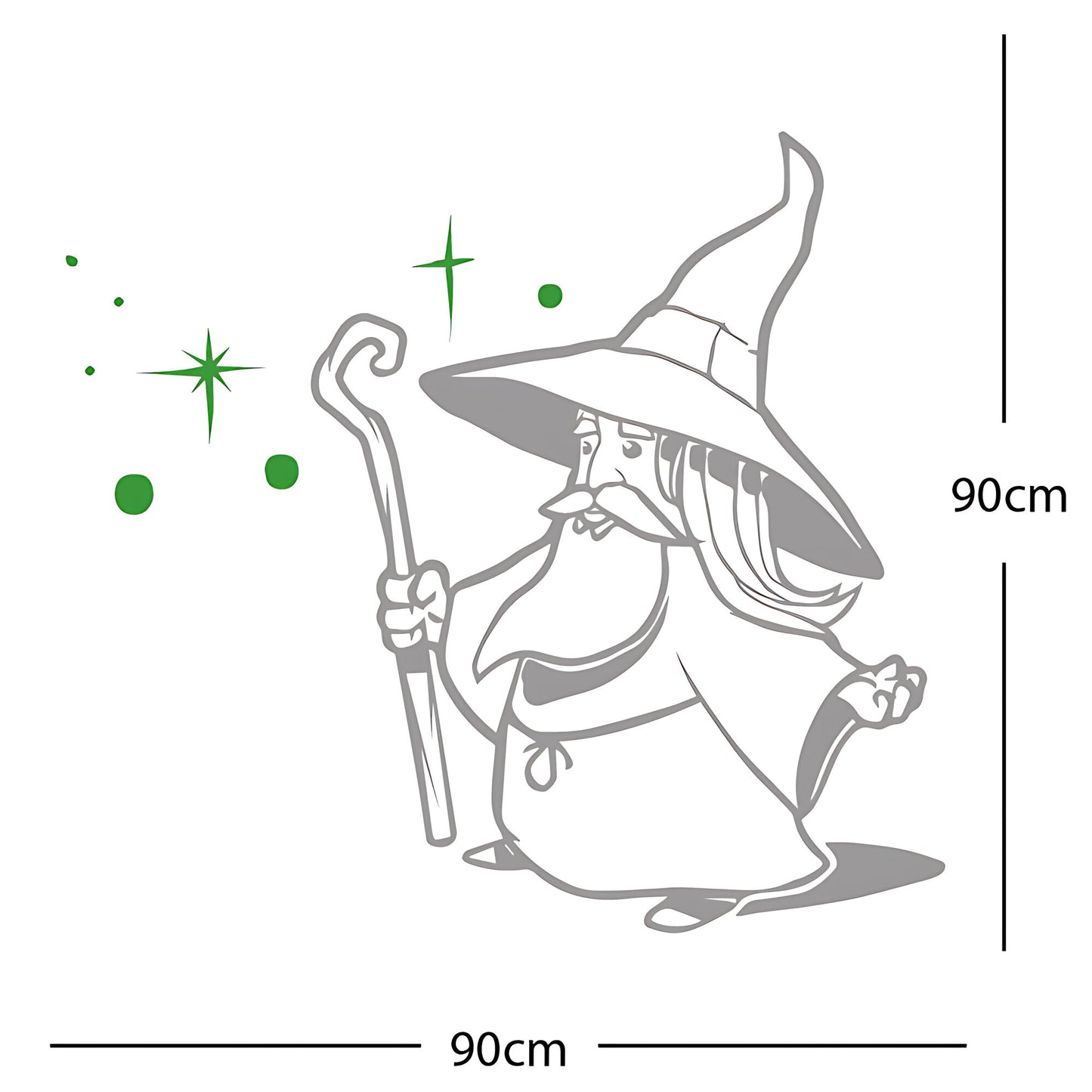 Merlin Wizard Wall Sticker – Fantasy Kids Bedroom Vinyl Decal