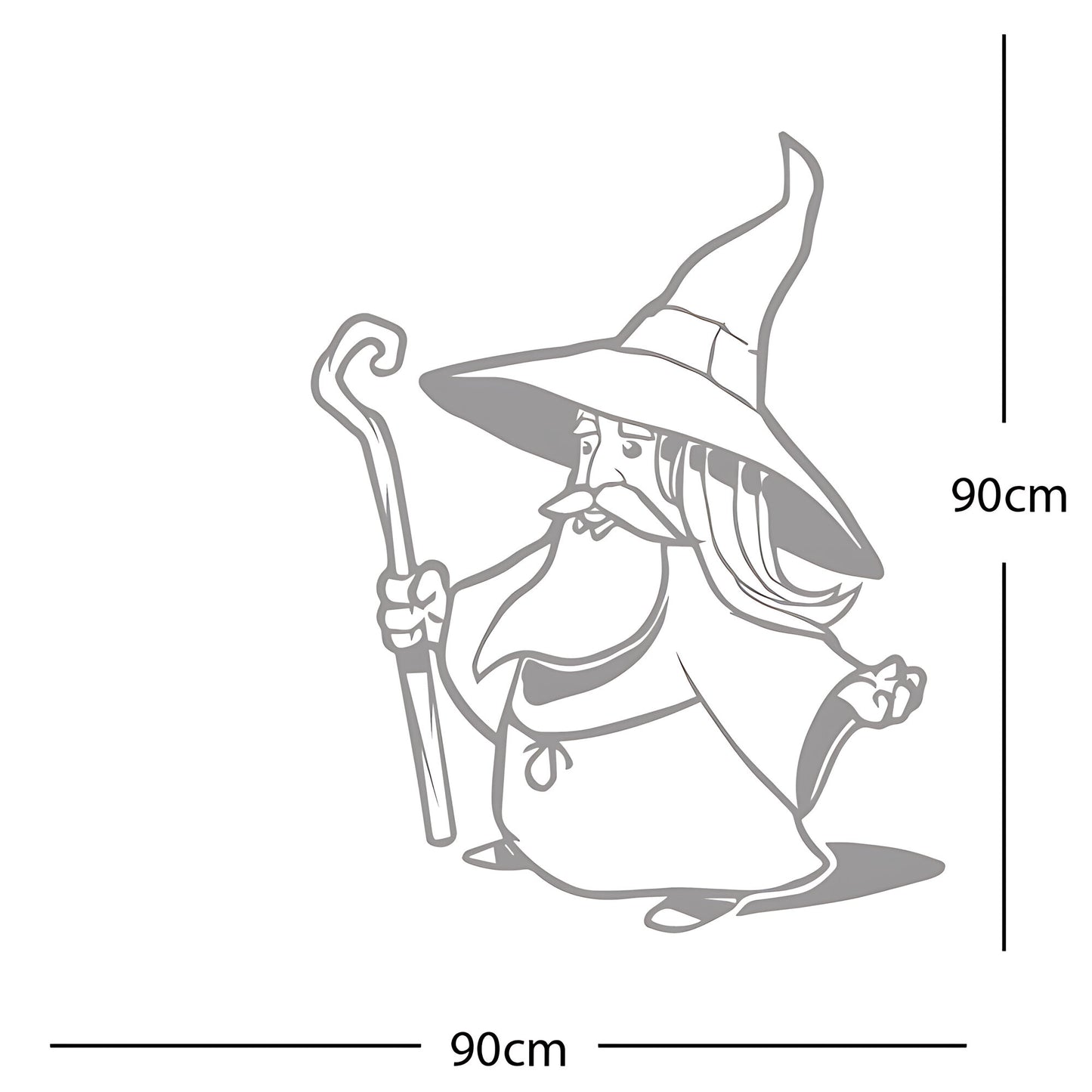 Merlin Wizard Wall Sticker – Fantasy Kids Bedroom Vinyl Decal