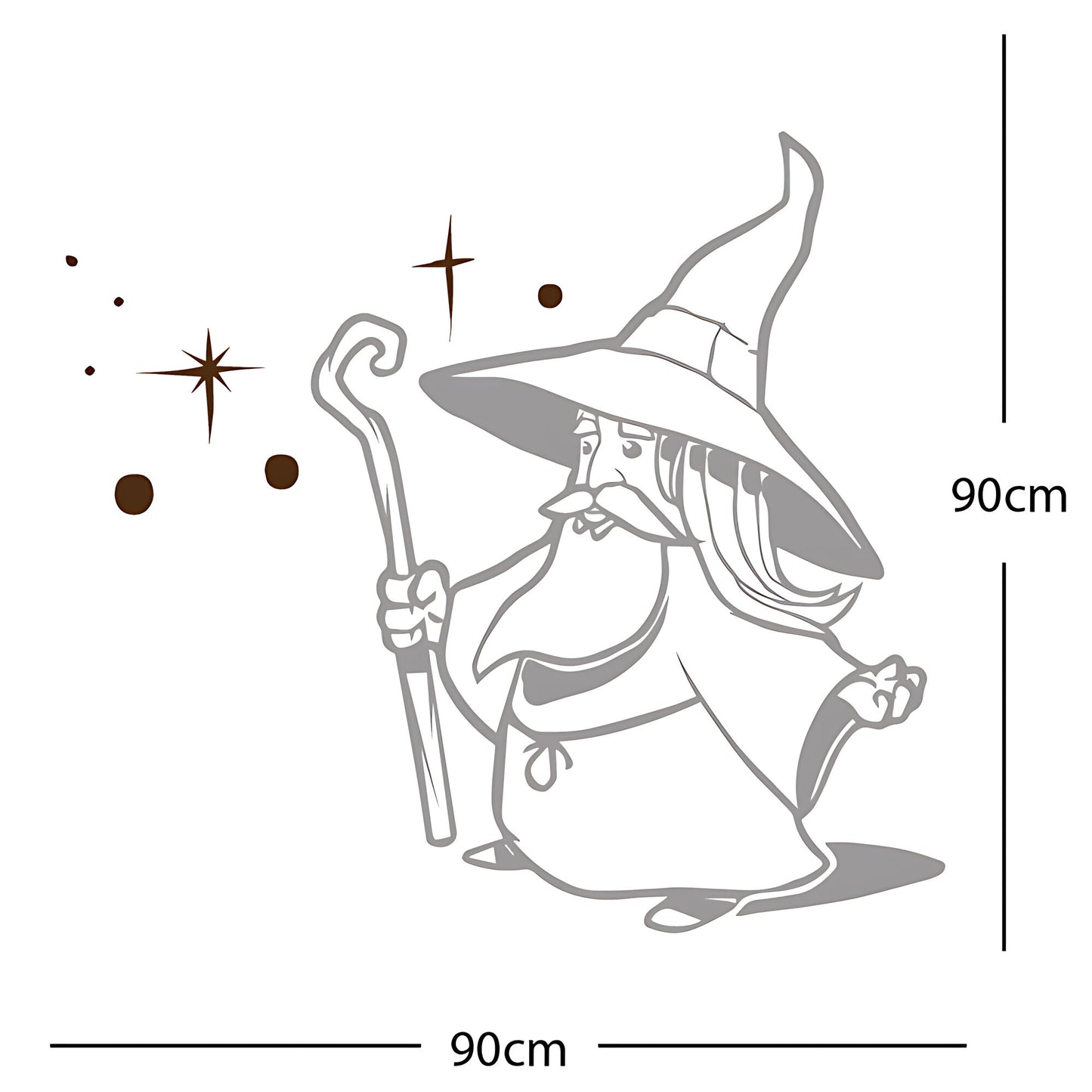 Merlin Wizard Wall Sticker – Fantasy Kids Bedroom Vinyl Decal