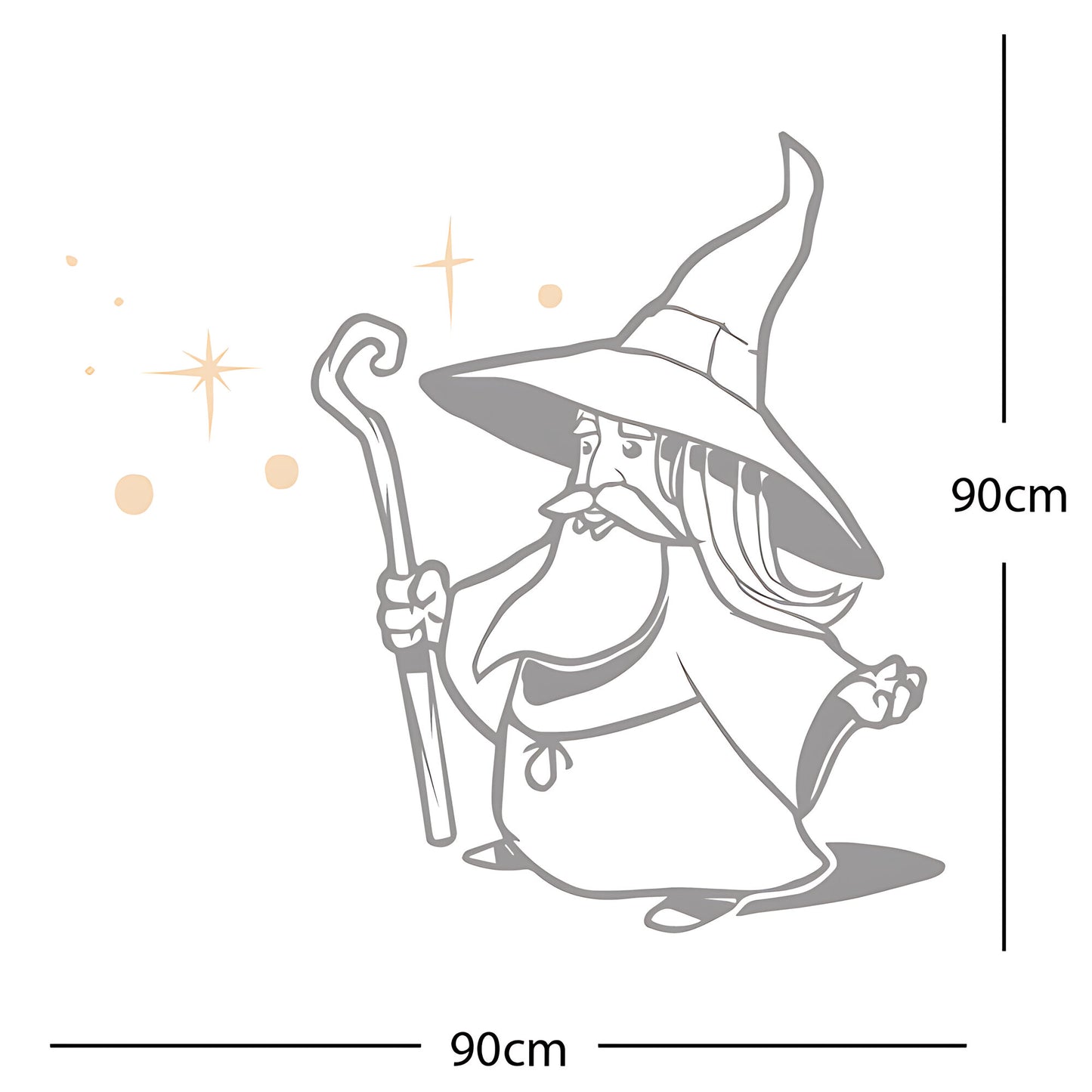 Merlin Wizard Wall Sticker – Fantasy Kids Bedroom Vinyl Decal