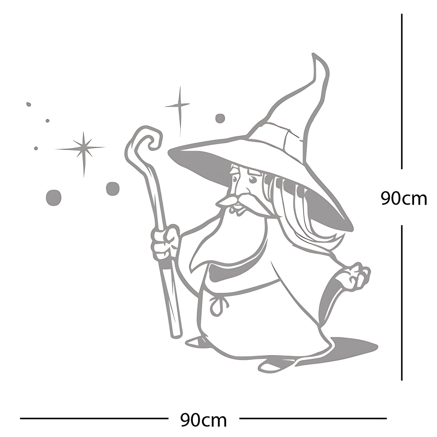 Merlin Wizard Wall Sticker – Fantasy Kids Bedroom Vinyl Decal