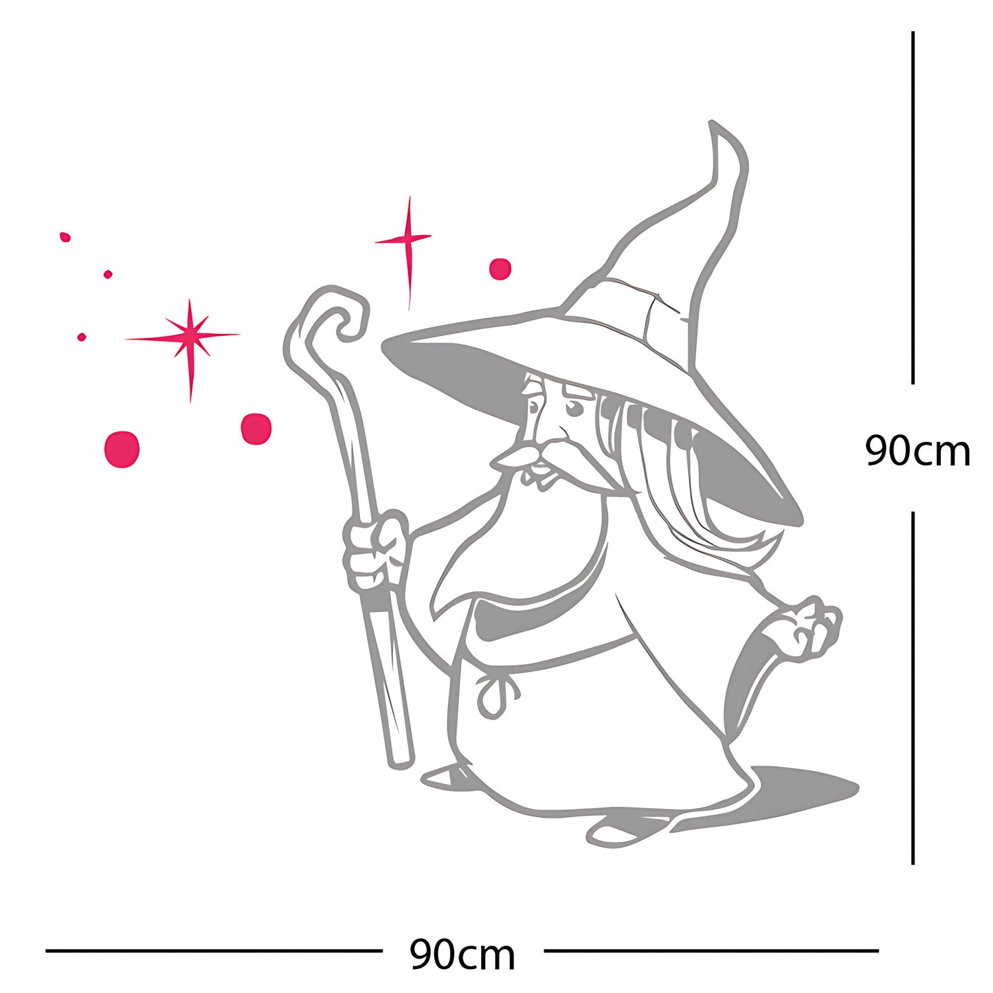 Merlin Wizard Wall Sticker – Fantasy Kids Bedroom Vinyl Decal