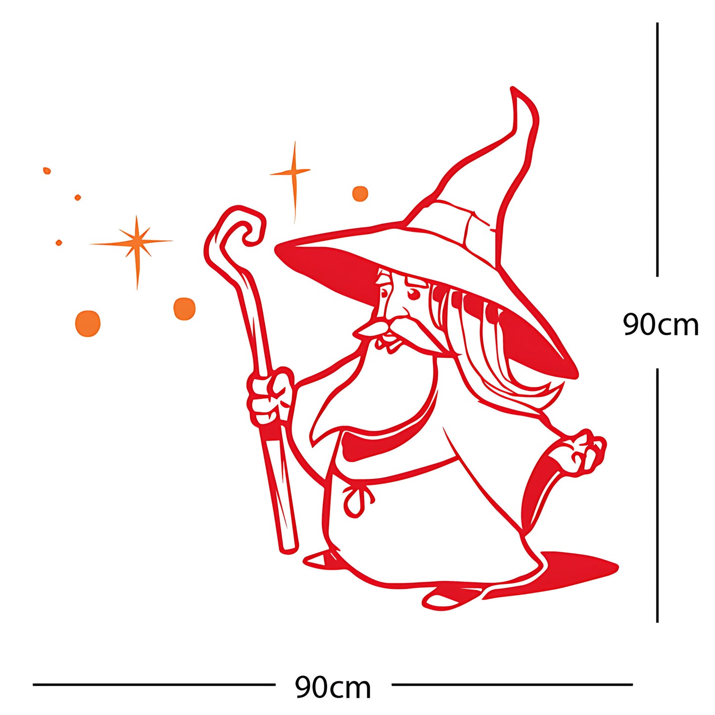 Merlin Wizard Wall Sticker – Fantasy Kids Bedroom Vinyl Decal