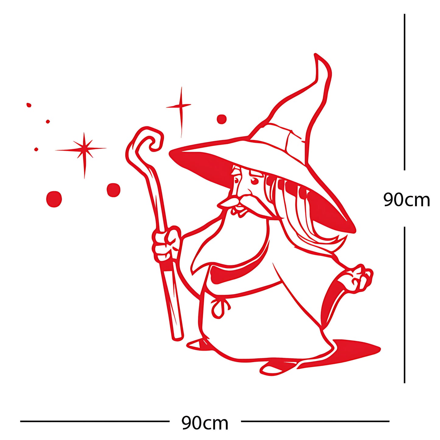 Merlin Wizard Wall Sticker – Fantasy Kids Bedroom Vinyl Decal