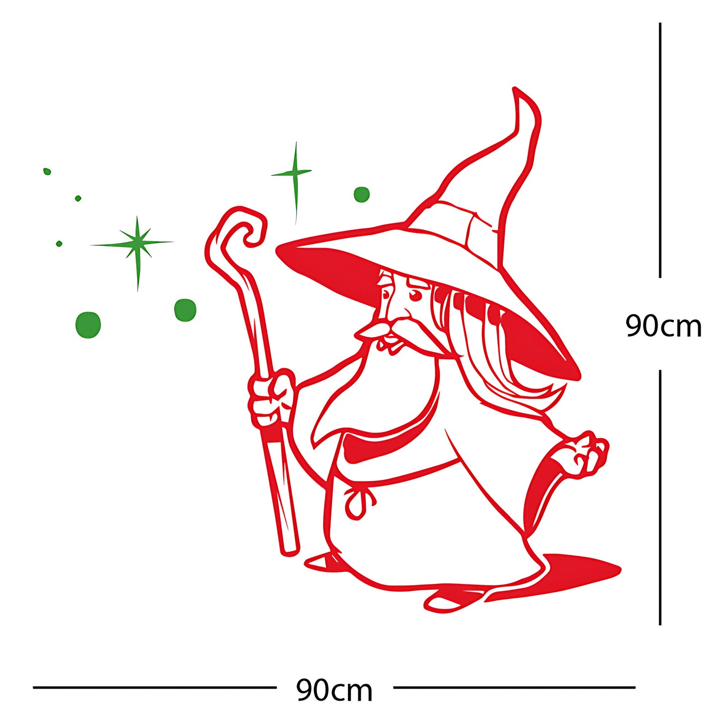 Merlin Wizard Wall Sticker – Fantasy Kids Bedroom Vinyl Decal