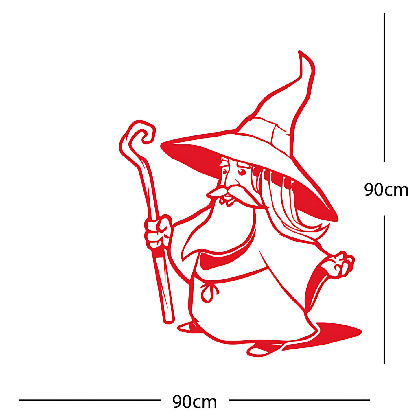 Merlin Wizard Wall Sticker – Fantasy Kids Bedroom Vinyl Decal