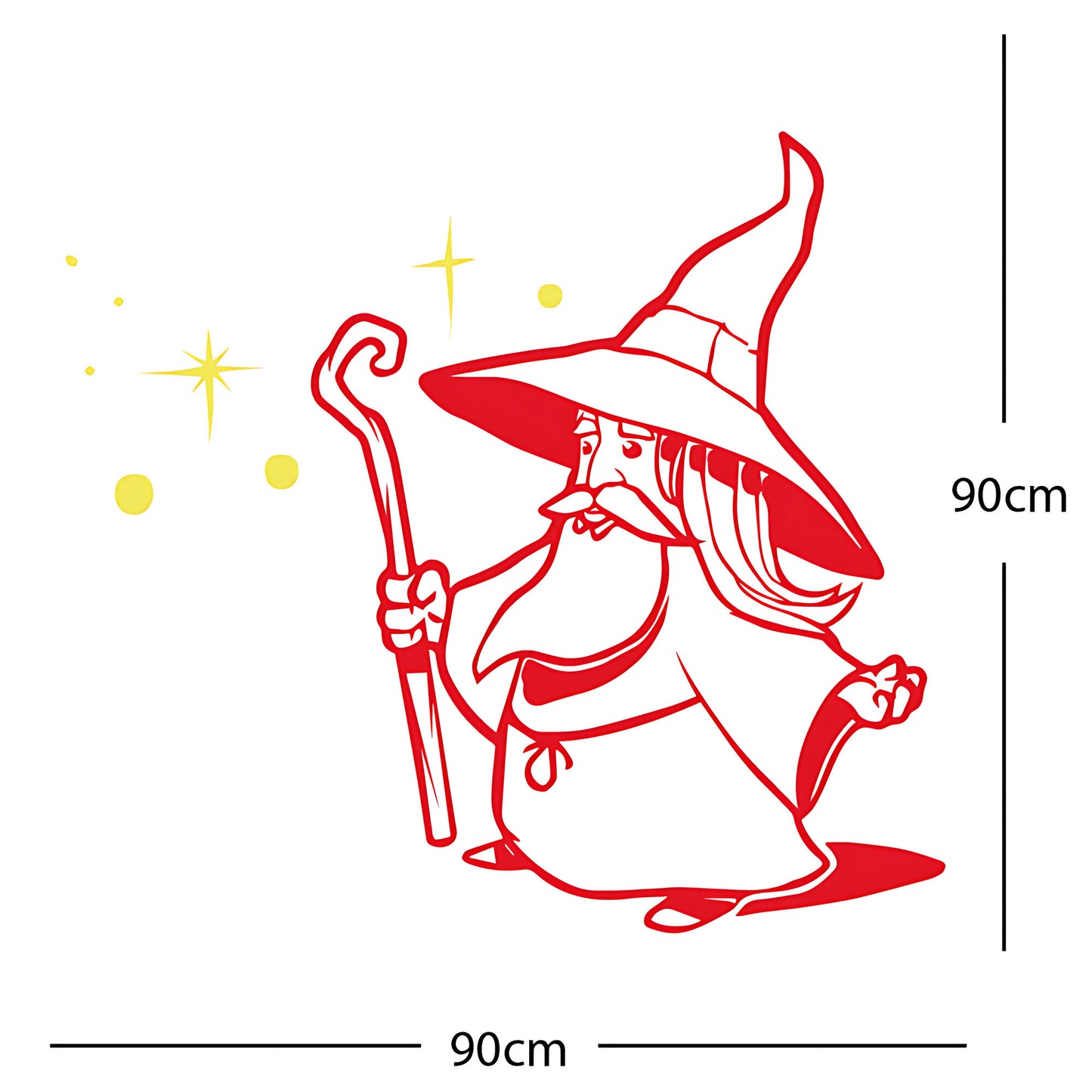 Merlin Wizard Wall Sticker – Fantasy Kids Bedroom Vinyl Decal