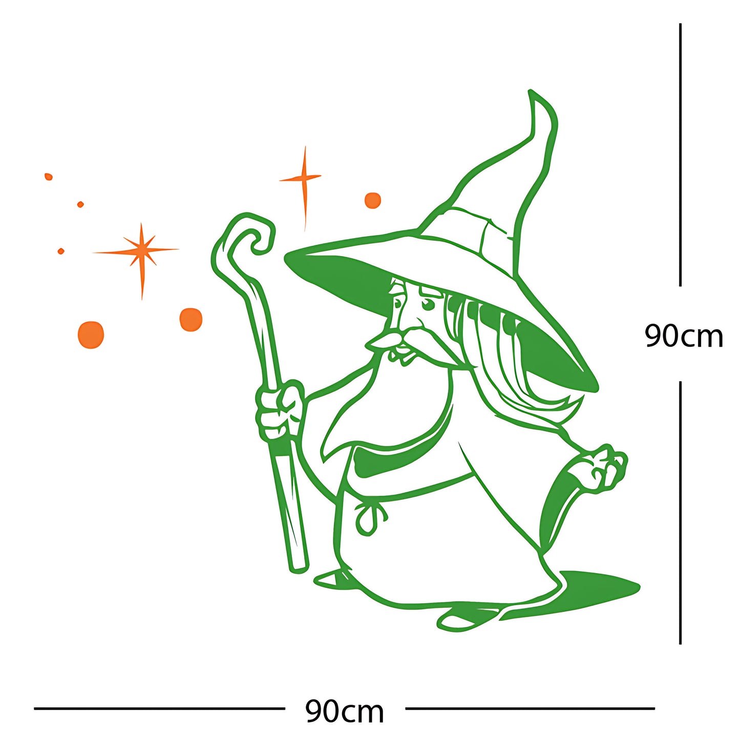 Merlin Wizard Wall Sticker – Fantasy Kids Bedroom Vinyl Decal