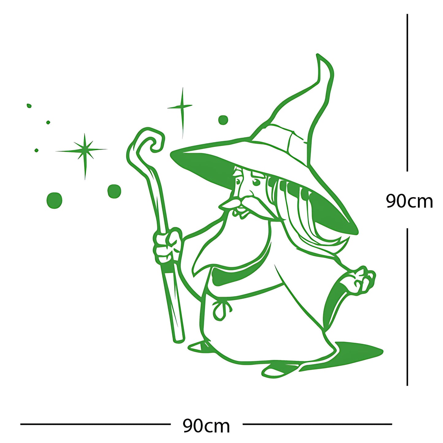 Merlin Wizard Wall Sticker – Fantasy Kids Bedroom Vinyl Decal
