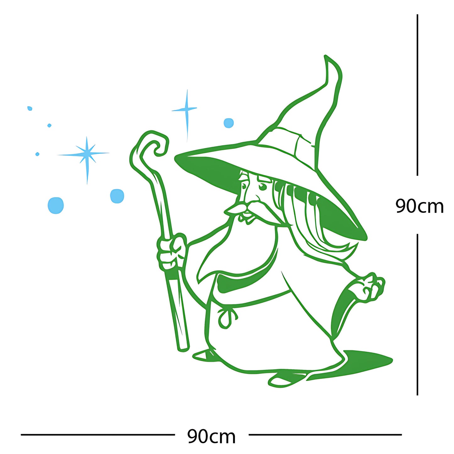 Merlin Wizard Wall Sticker – Fantasy Kids Bedroom Vinyl Decal