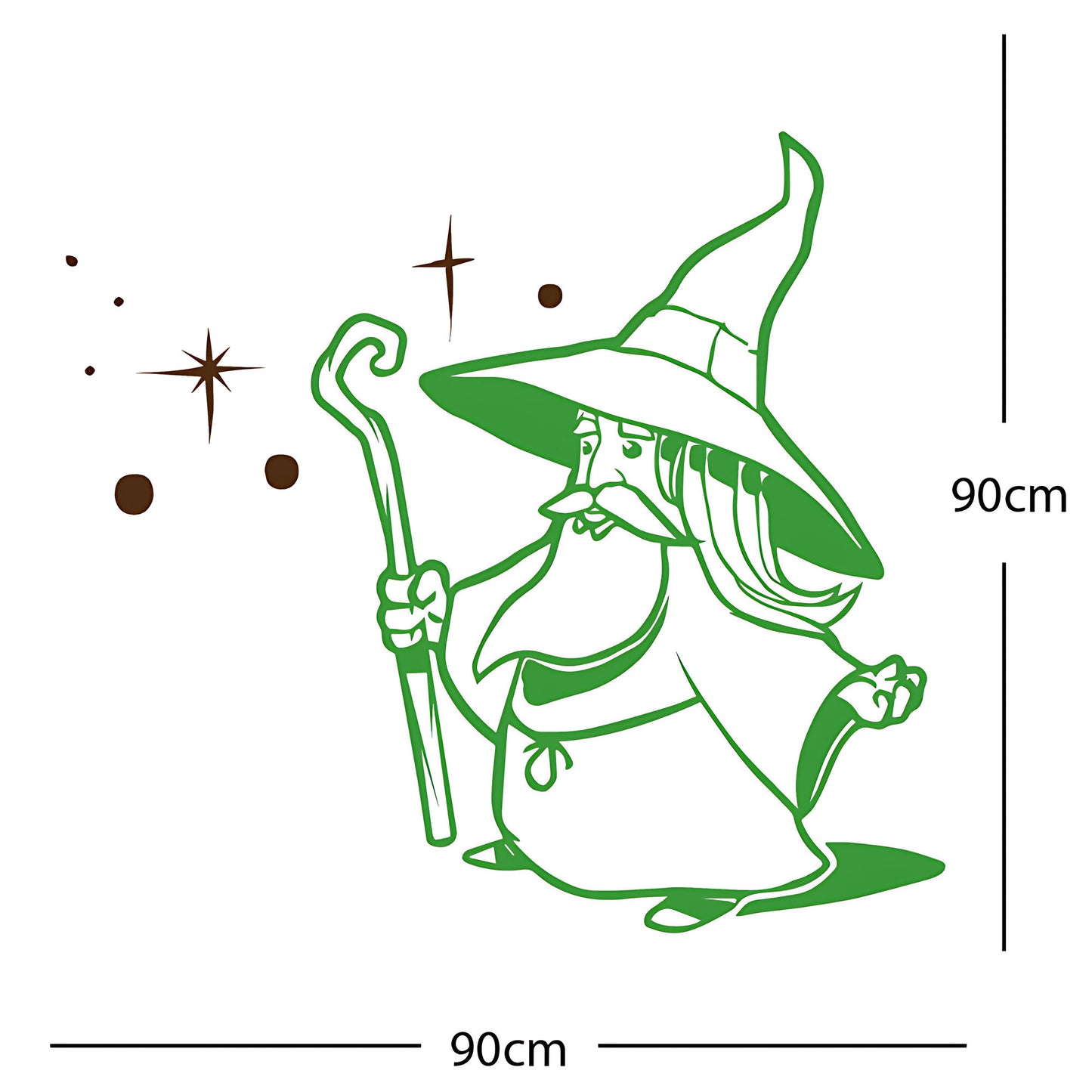 Merlin Wizard Wall Sticker – Fantasy Kids Bedroom Vinyl Decal
