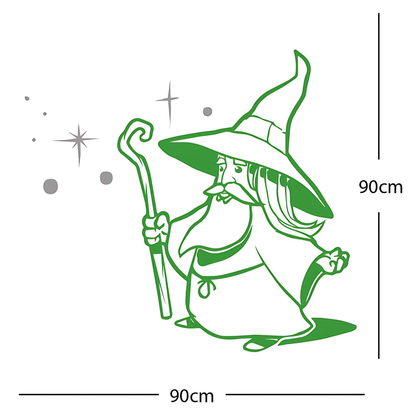 Merlin Wizard Wall Sticker – Fantasy Kids Bedroom Vinyl Decal