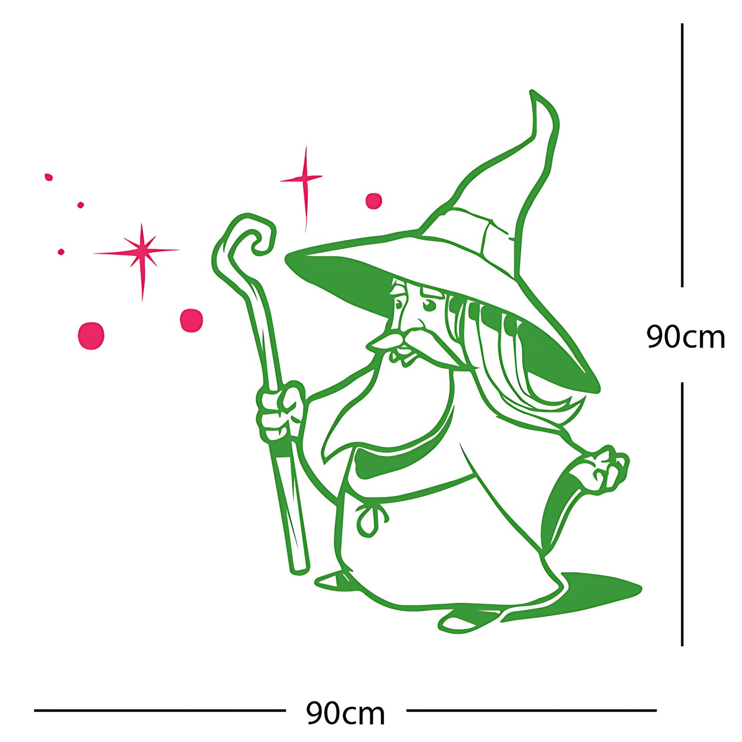Merlin Wizard Wall Sticker – Fantasy Kids Bedroom Vinyl Decal