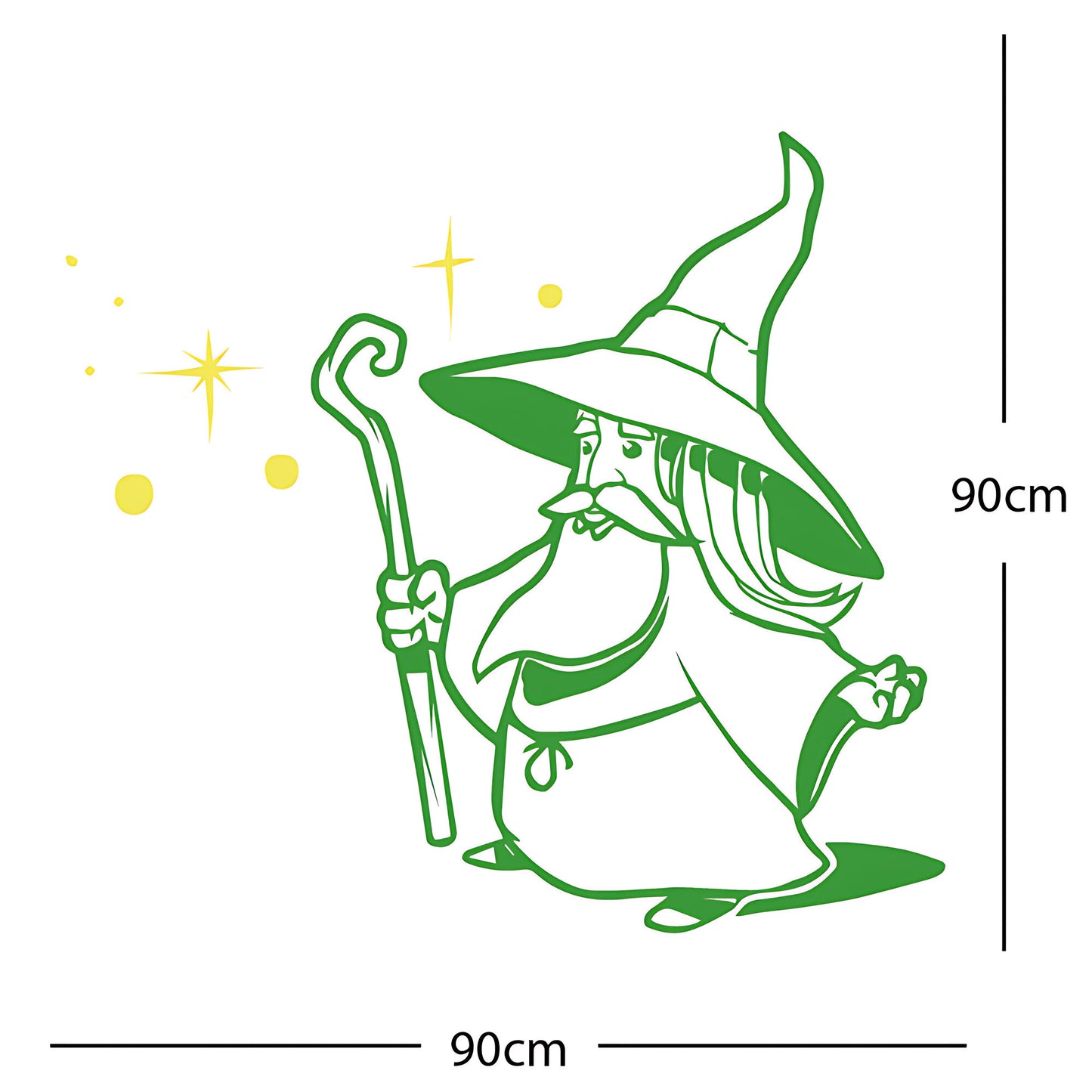 Merlin Wizard Wall Sticker – Fantasy Kids Bedroom Vinyl Decal