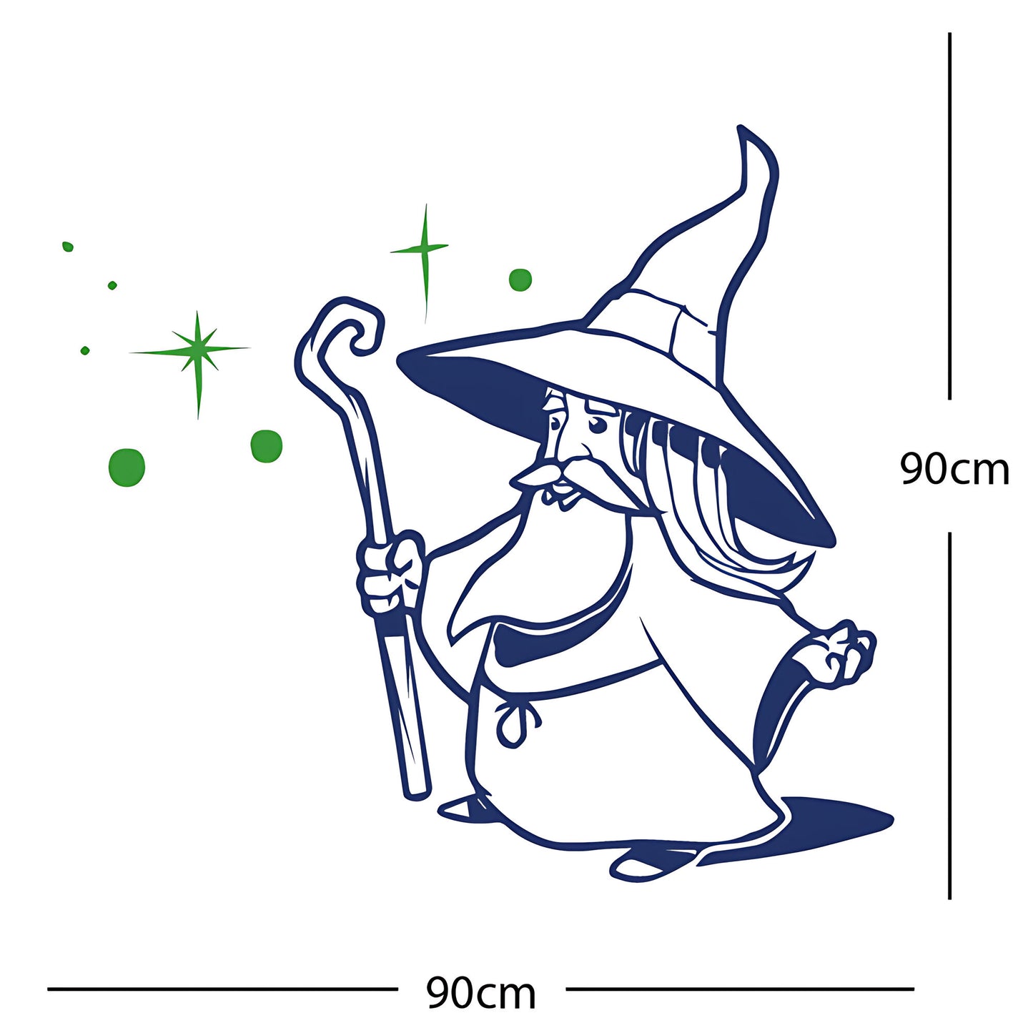Merlin Wizard Wall Sticker – Fantasy Kids Bedroom Vinyl Decal